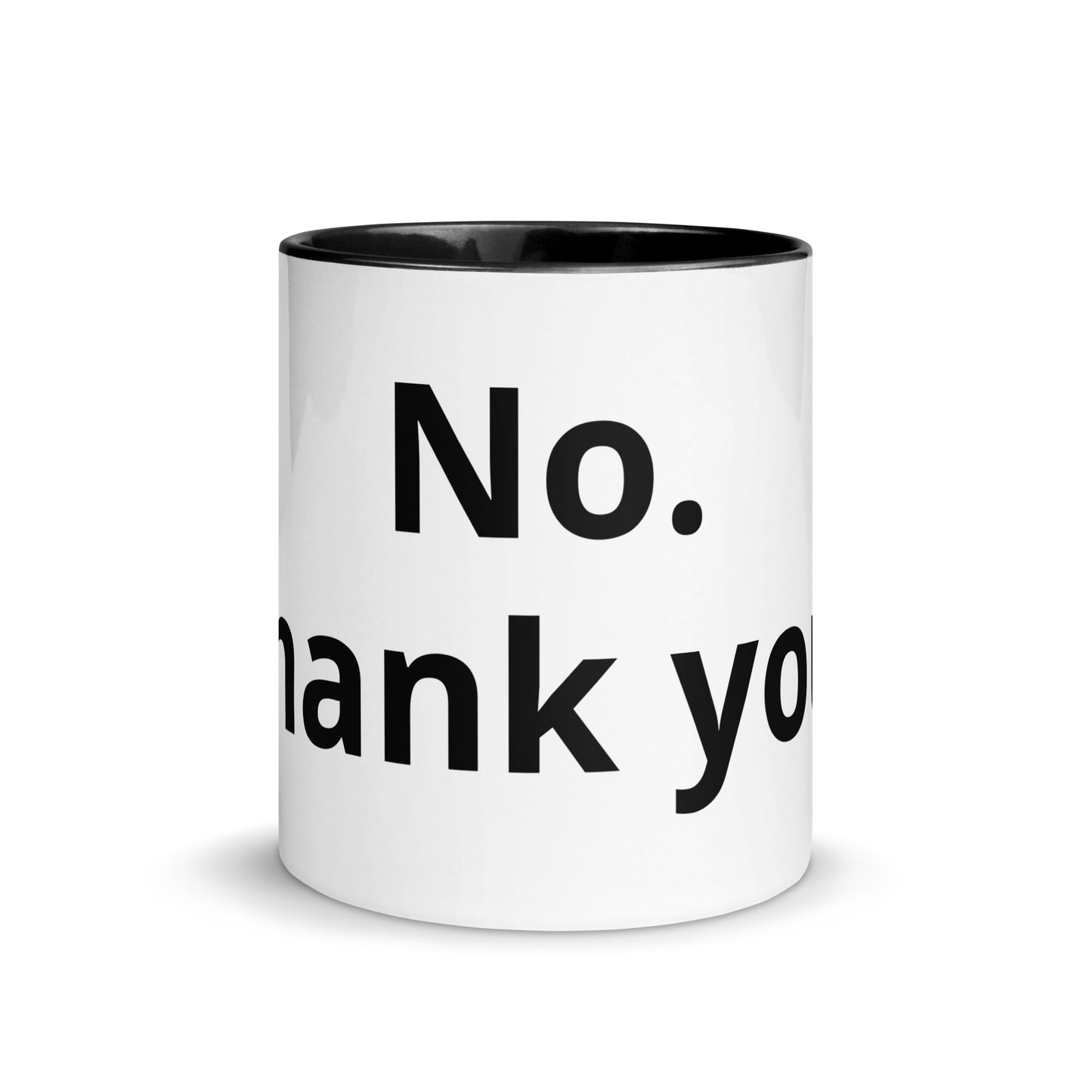 White Ceramic Cup with Color Inside
