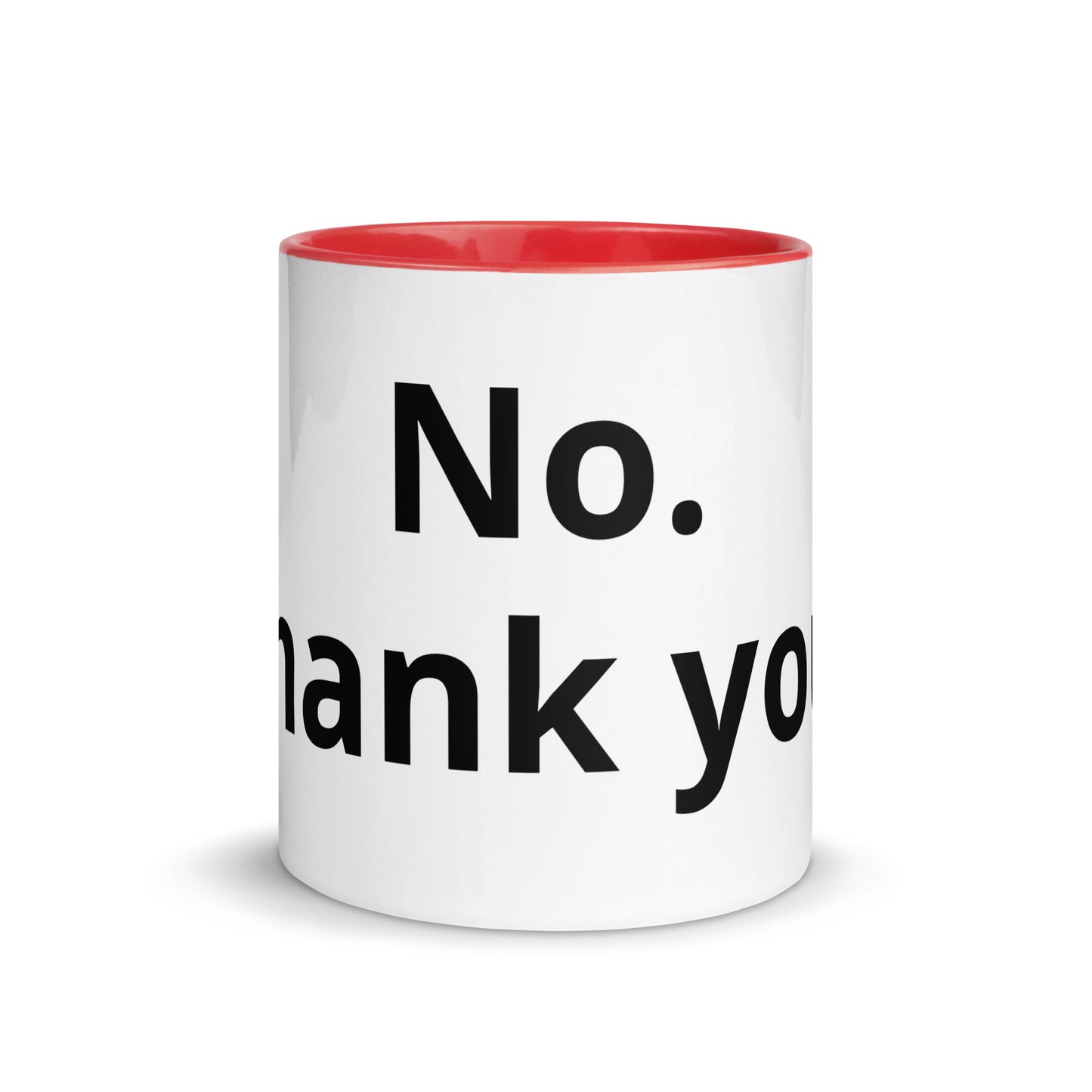 White Ceramic Cup with Color Inside