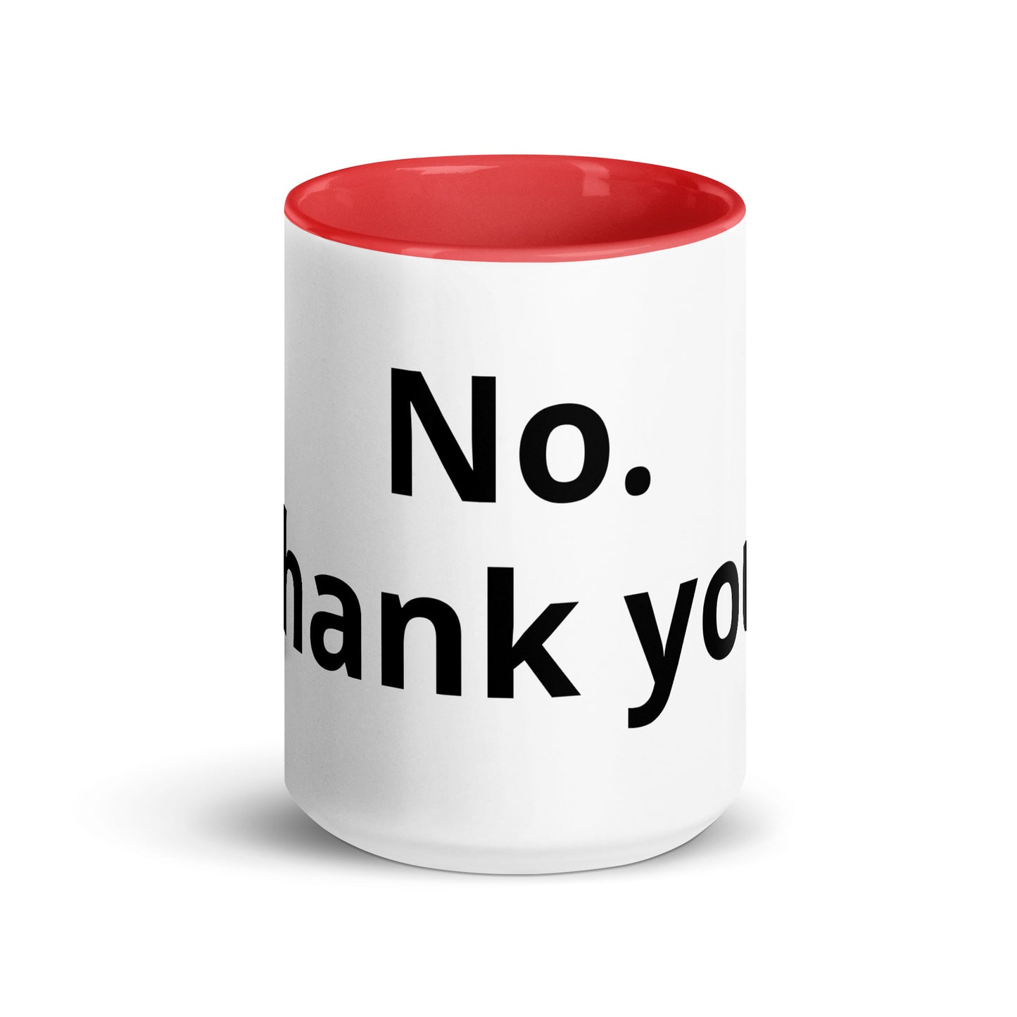 White Ceramic Cup with Color Inside