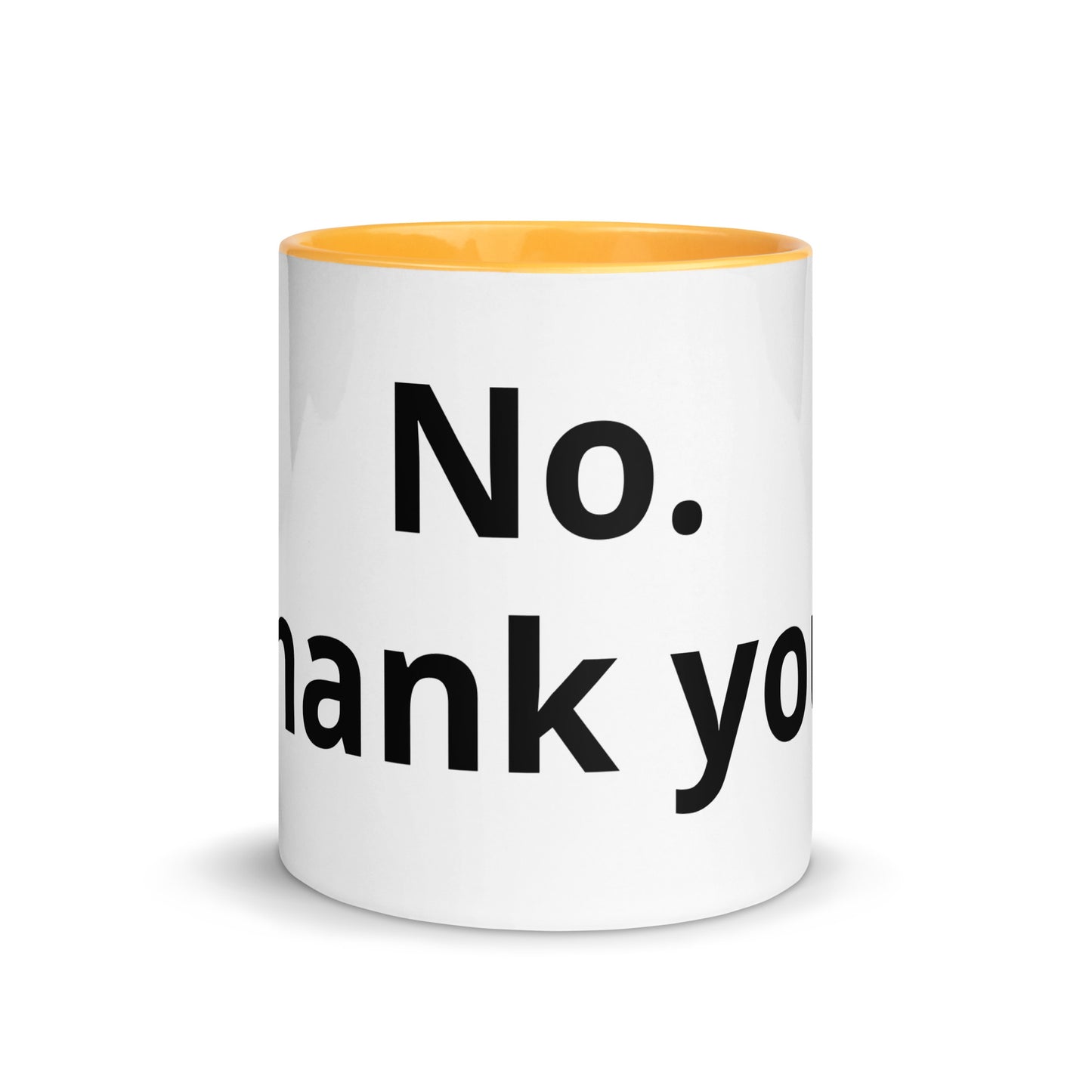 White Ceramic Cup with Color Inside