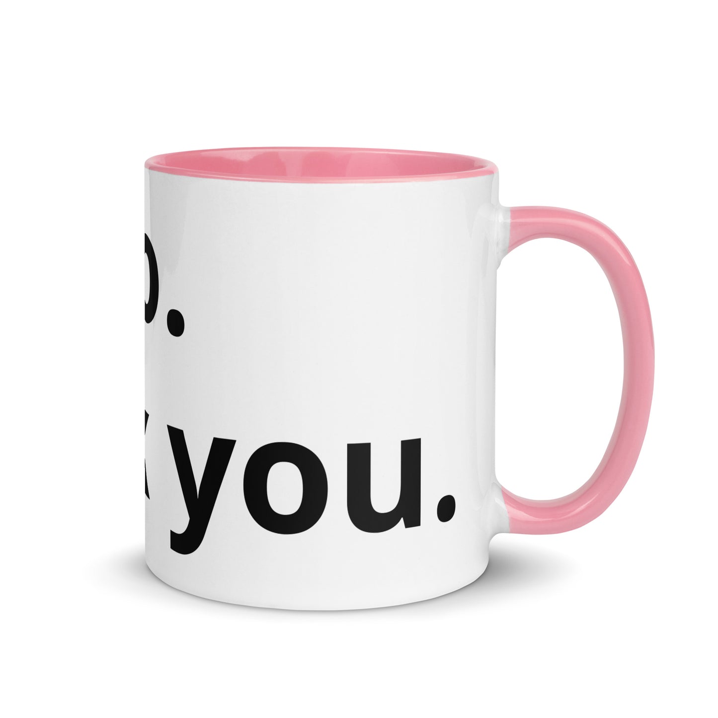 White Ceramic Cup with Color Inside