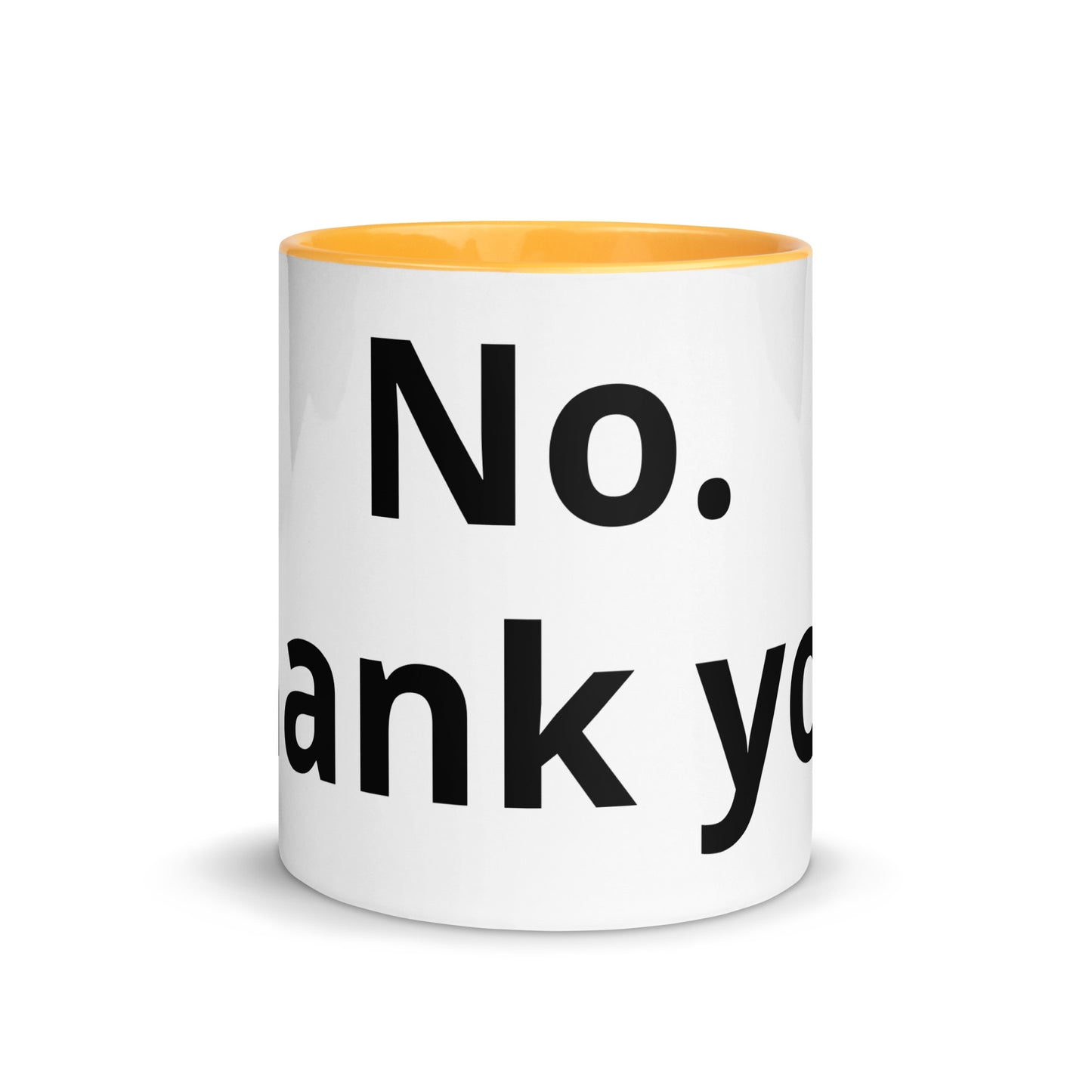White Ceramic Cup with Color Inside