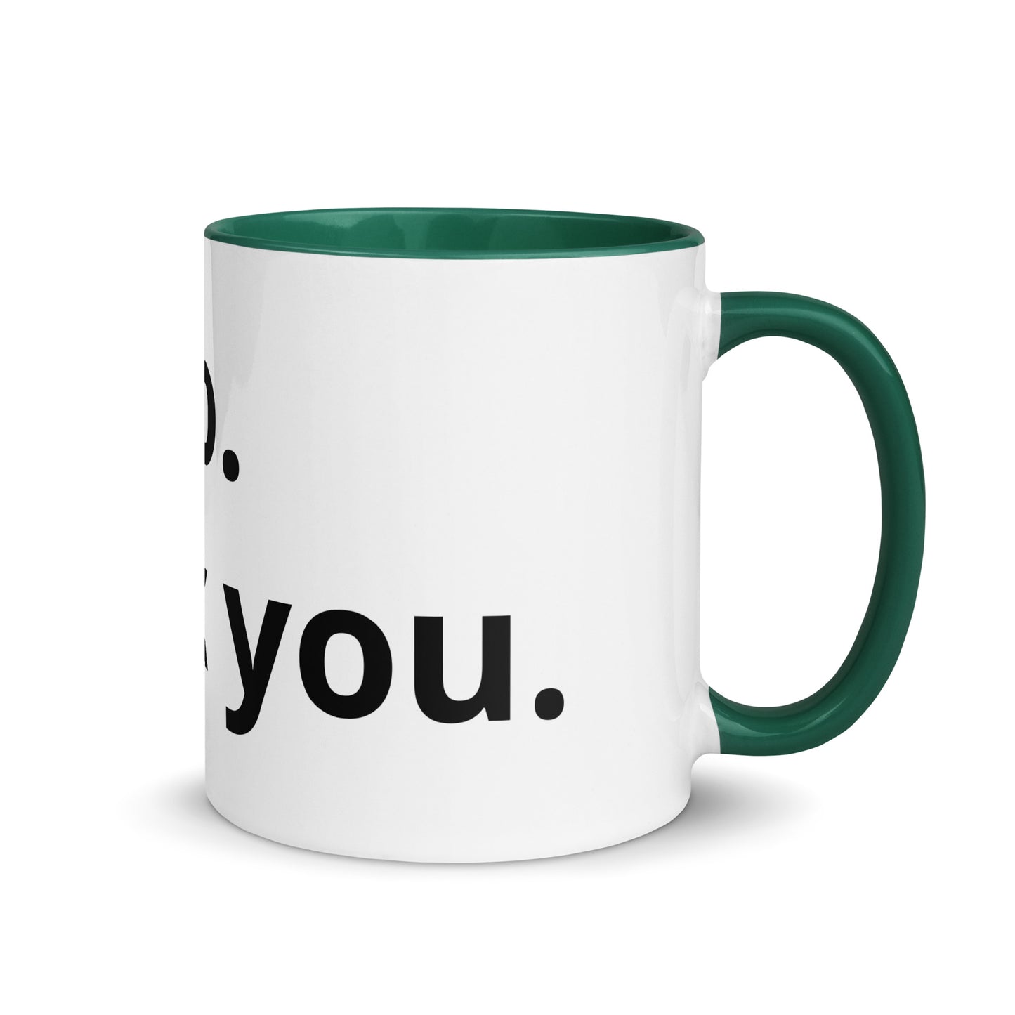 White Ceramic Cup with Color Inside
