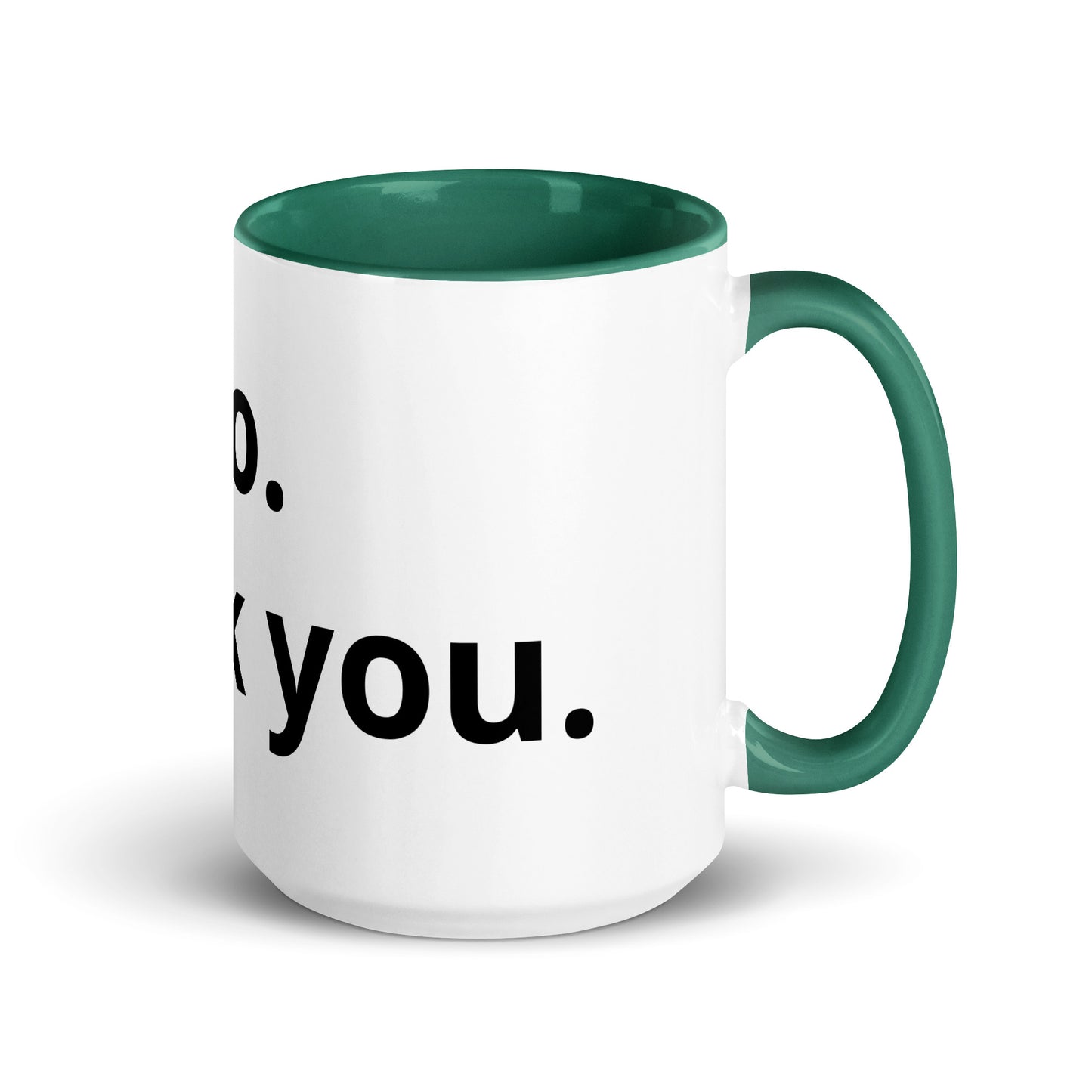 White Ceramic Cup with Color Inside