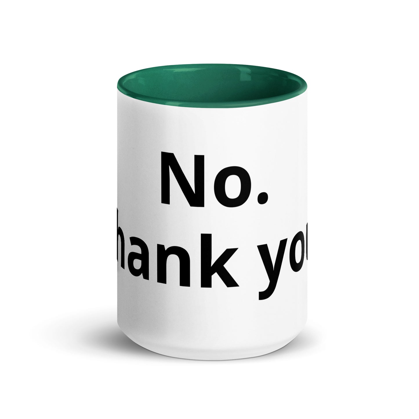White Ceramic Cup with Color Inside