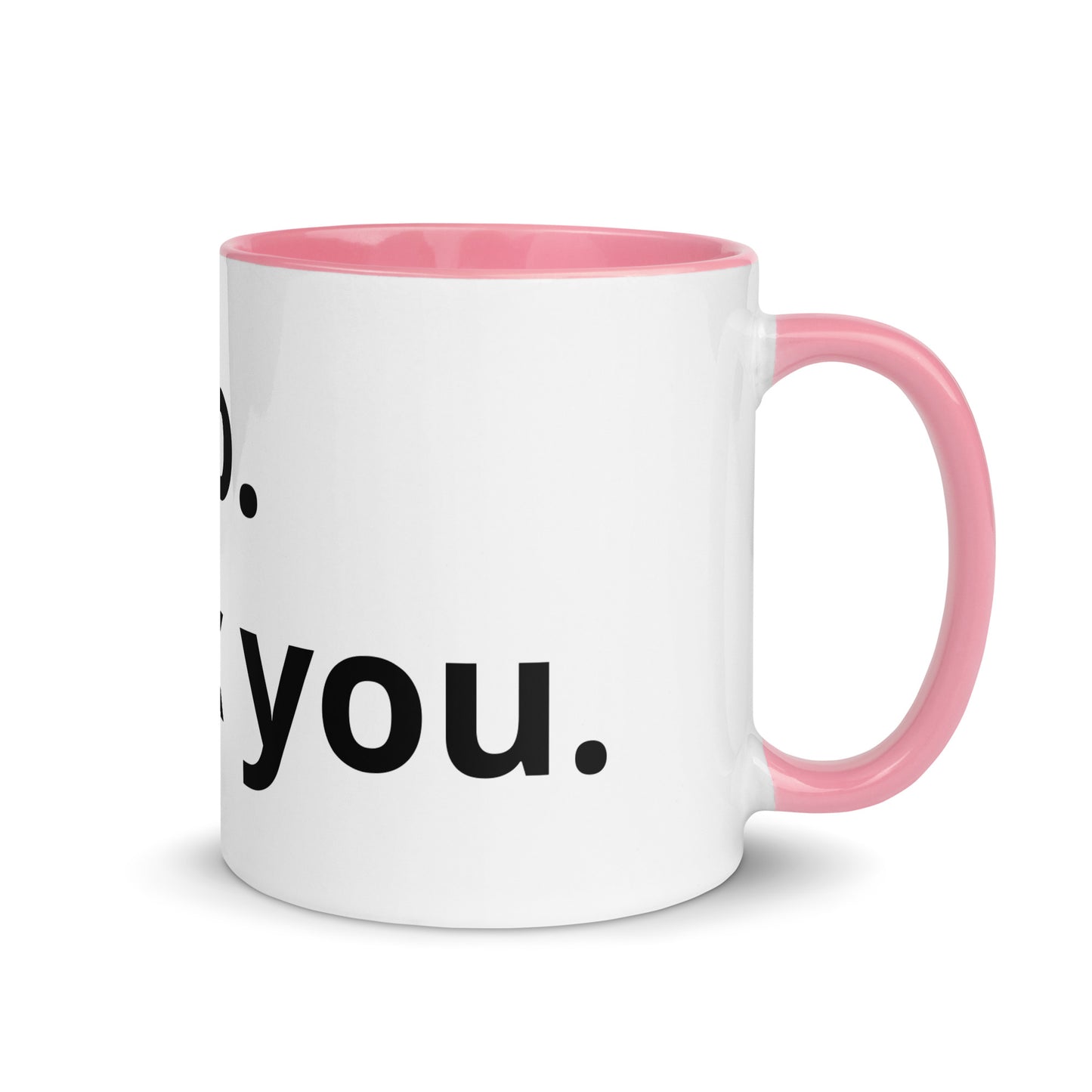 White Ceramic Cup with Color Inside