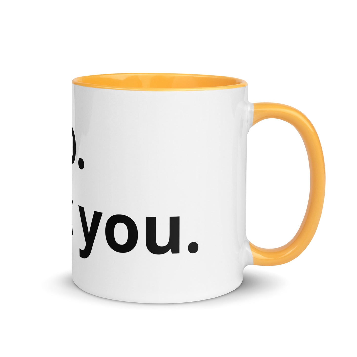 White Ceramic Cup with Color Inside