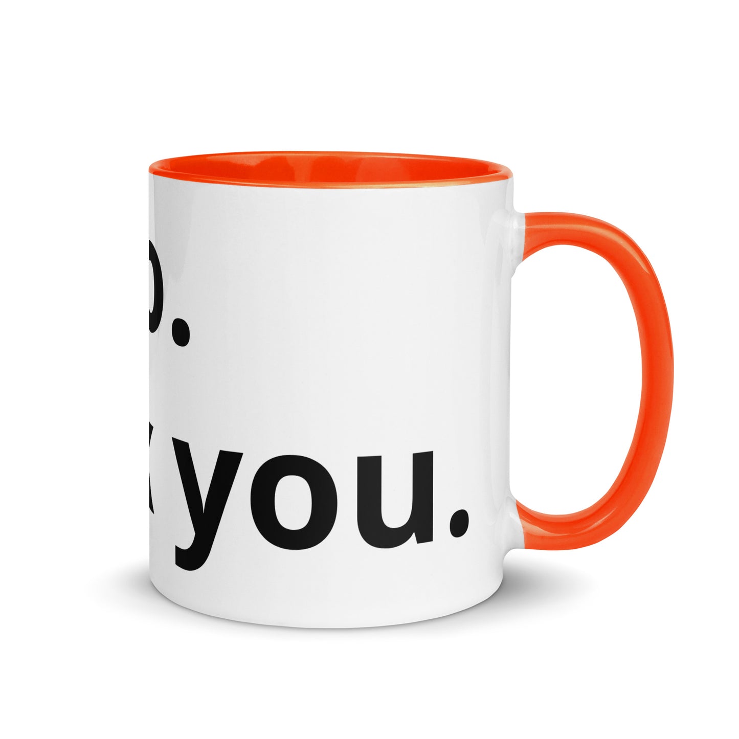 White Ceramic Cup with Color Inside