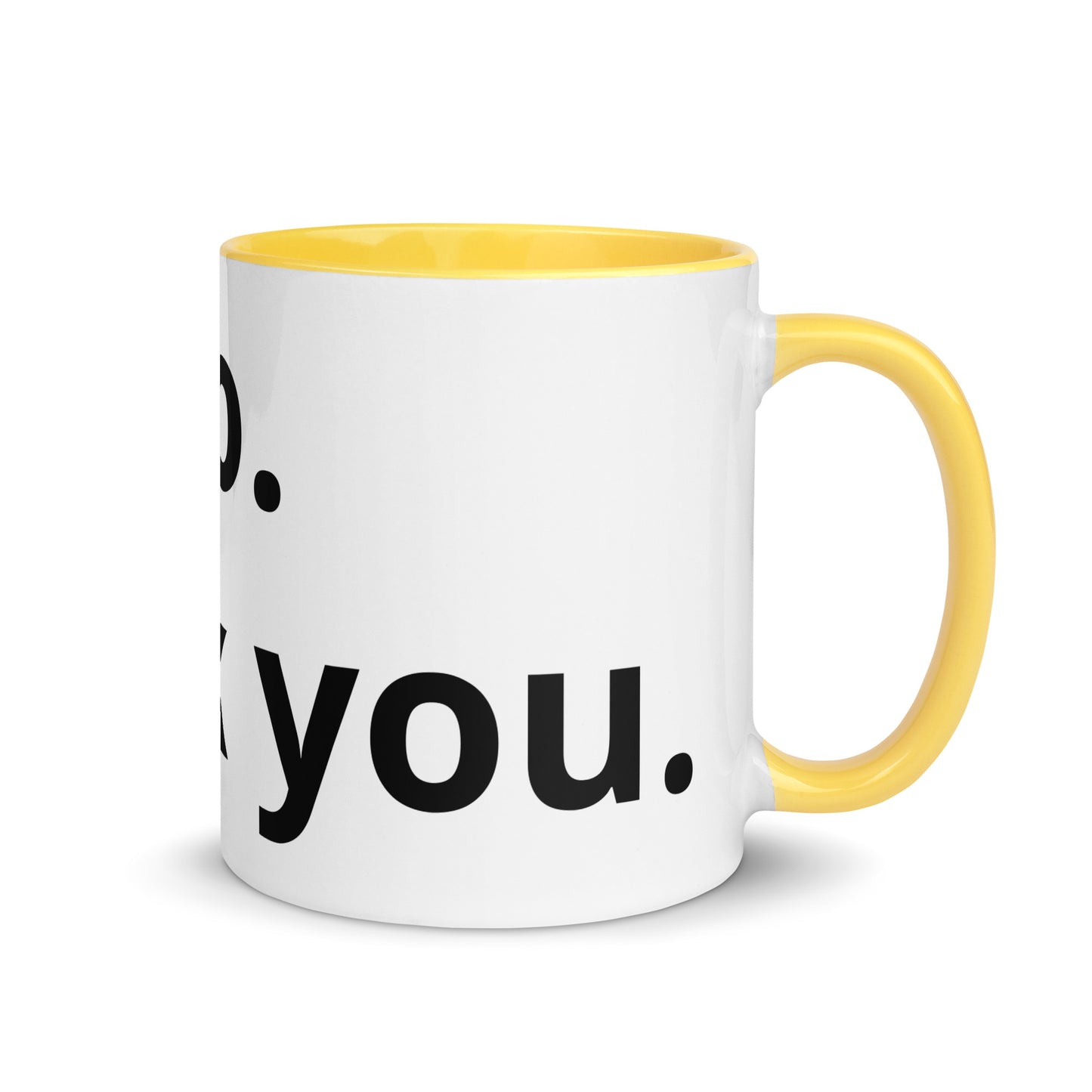 White Ceramic Cup with Color Inside