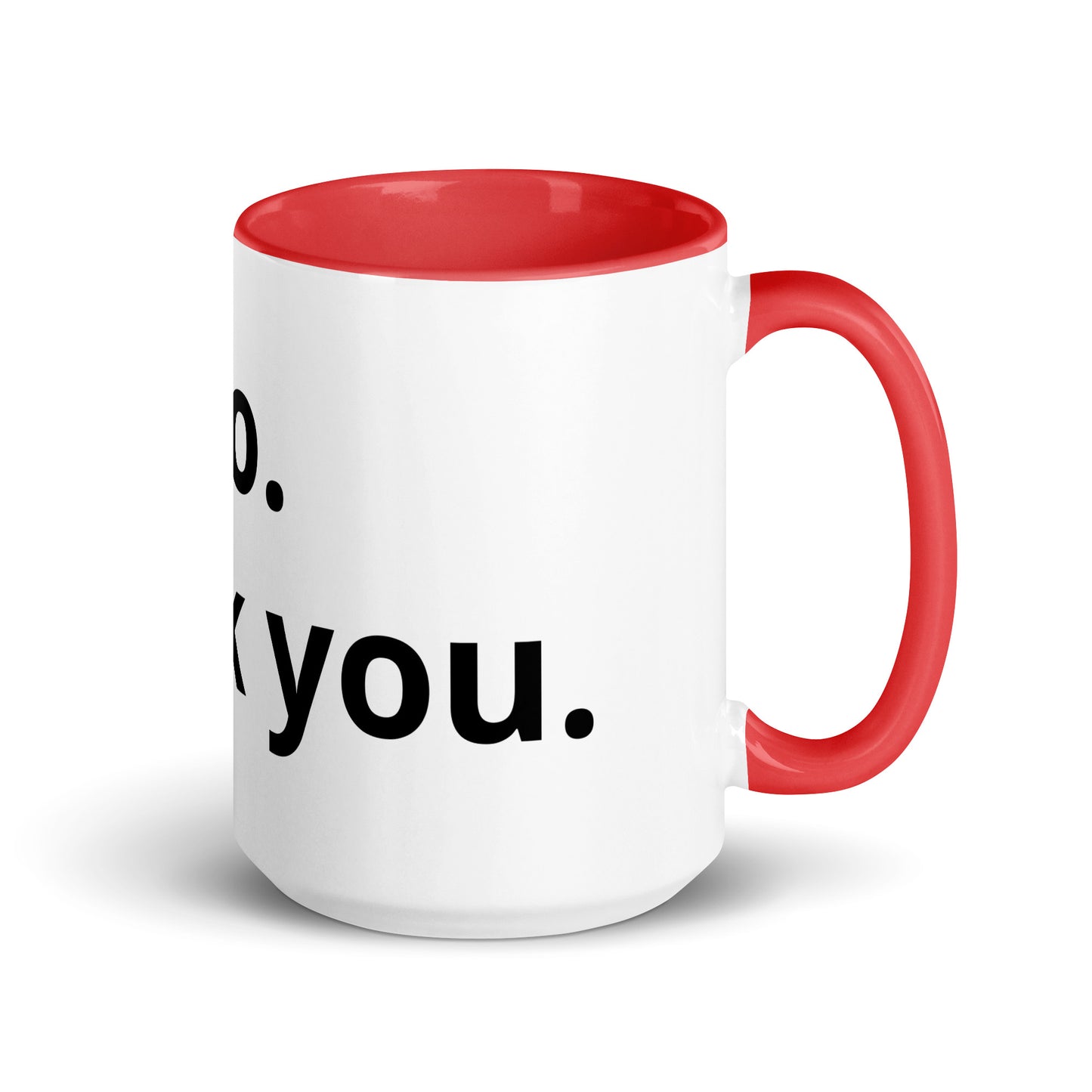 White Ceramic Cup with Color Inside