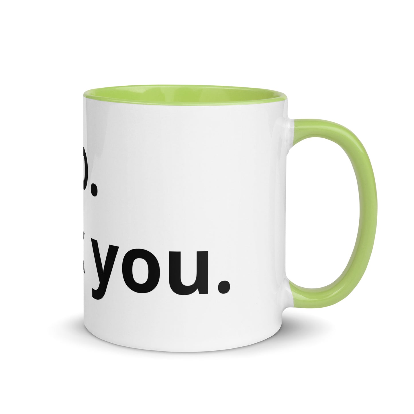 White Ceramic Cup with Color Inside
