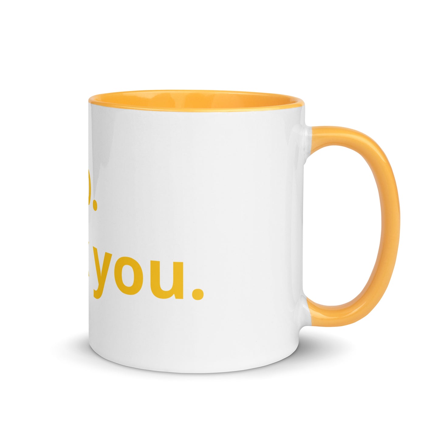 White Ceramic Cup with Color Inside