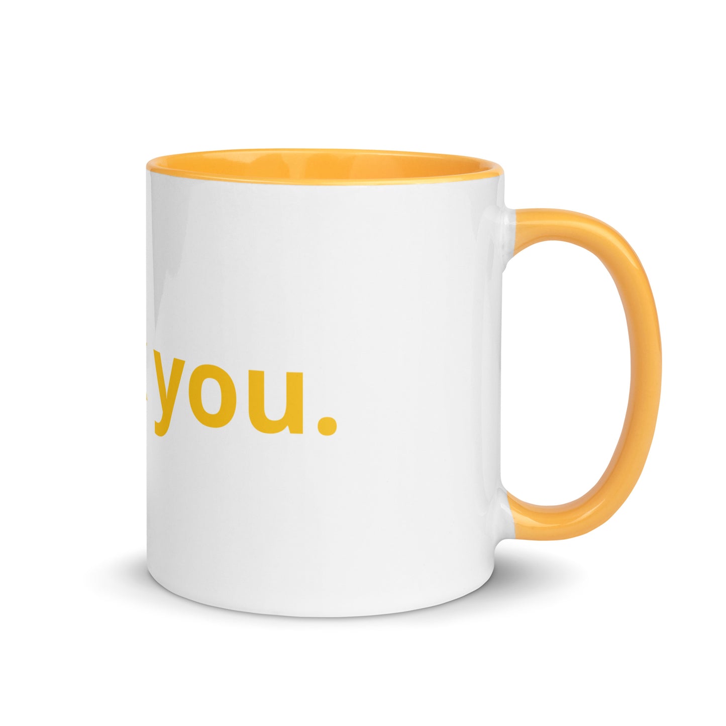 White Ceramic Cup with Color Inside
