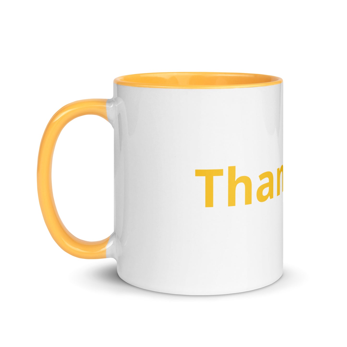 White Ceramic Cup with Color Inside