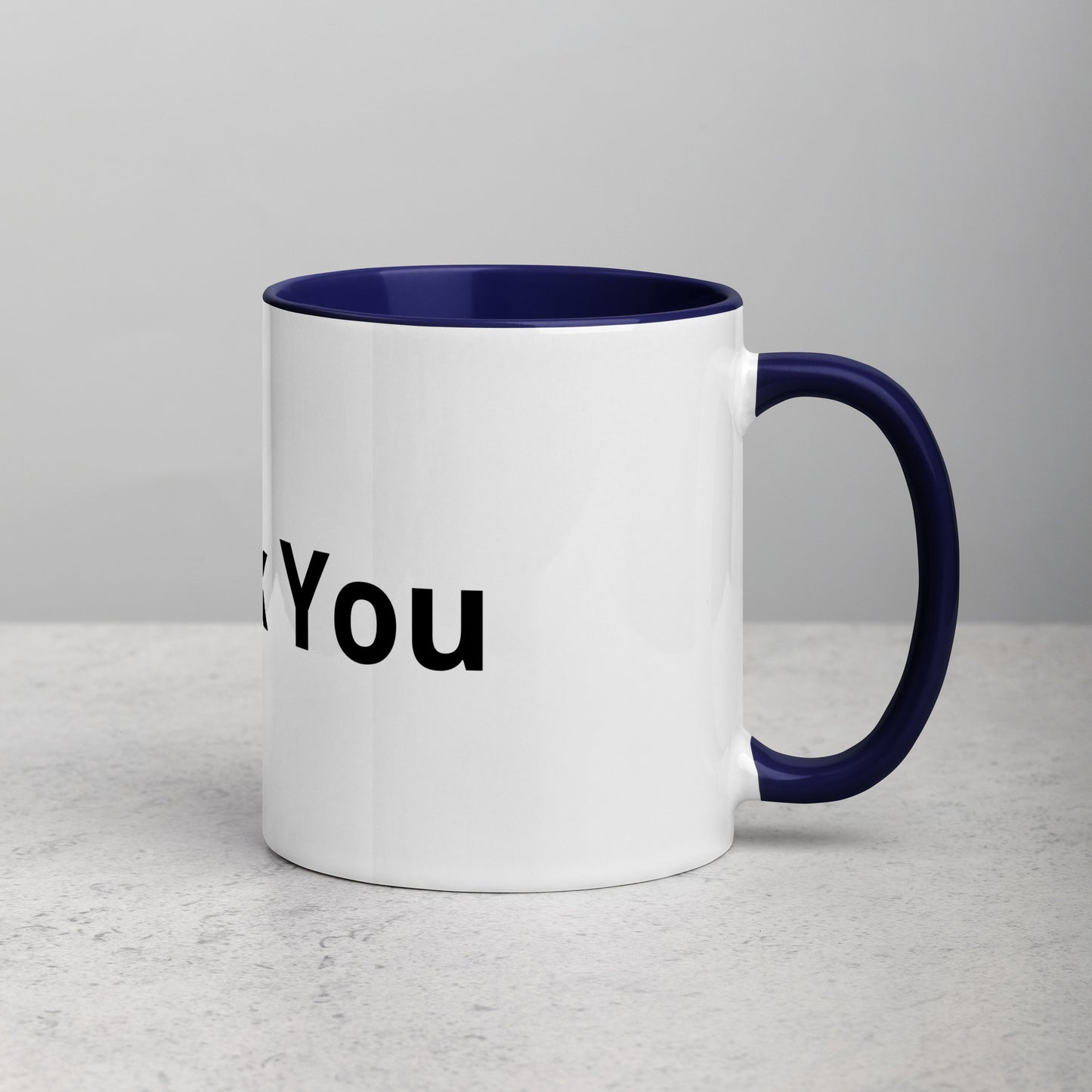 White Ceramic Cup with Color Inside