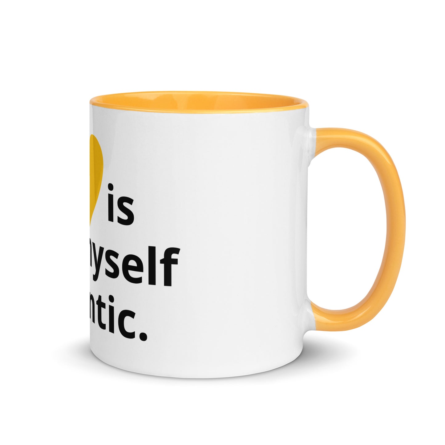 White Ceramic Cup with Color Inside
