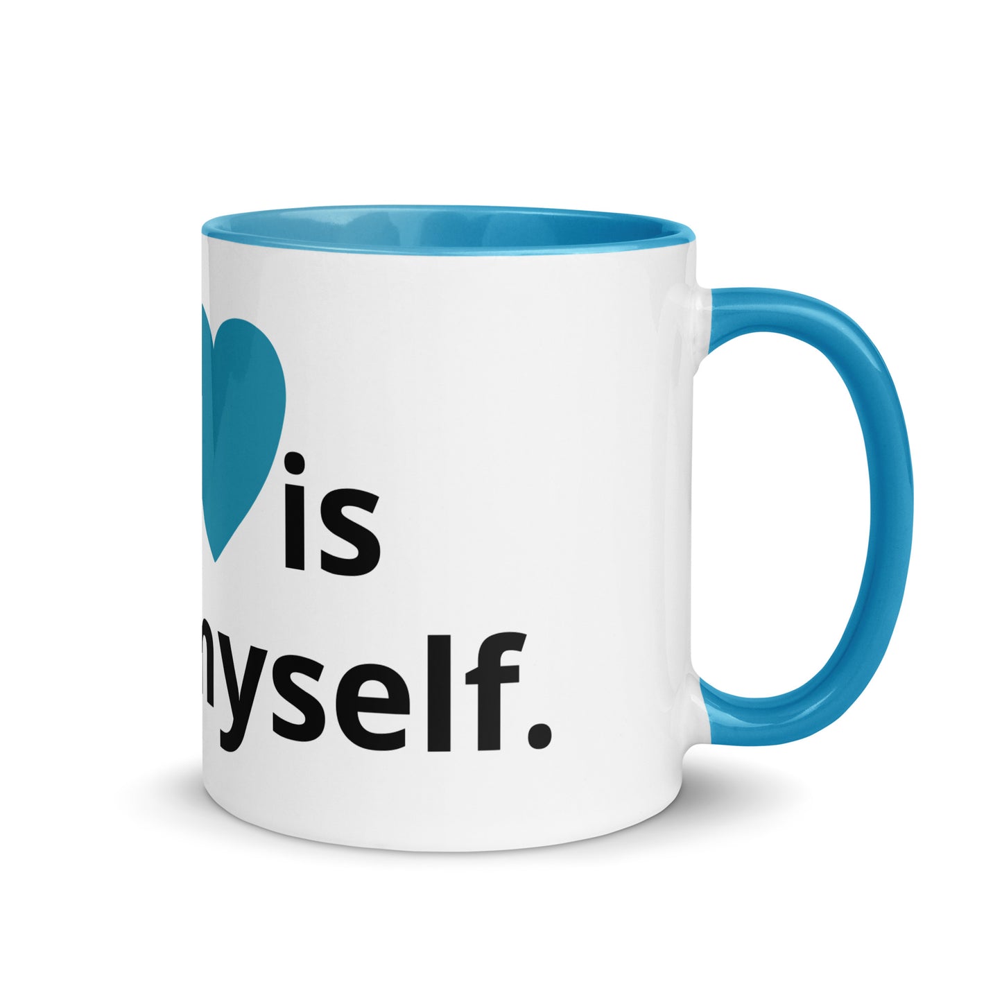 White Ceramic Cup with Color Inside