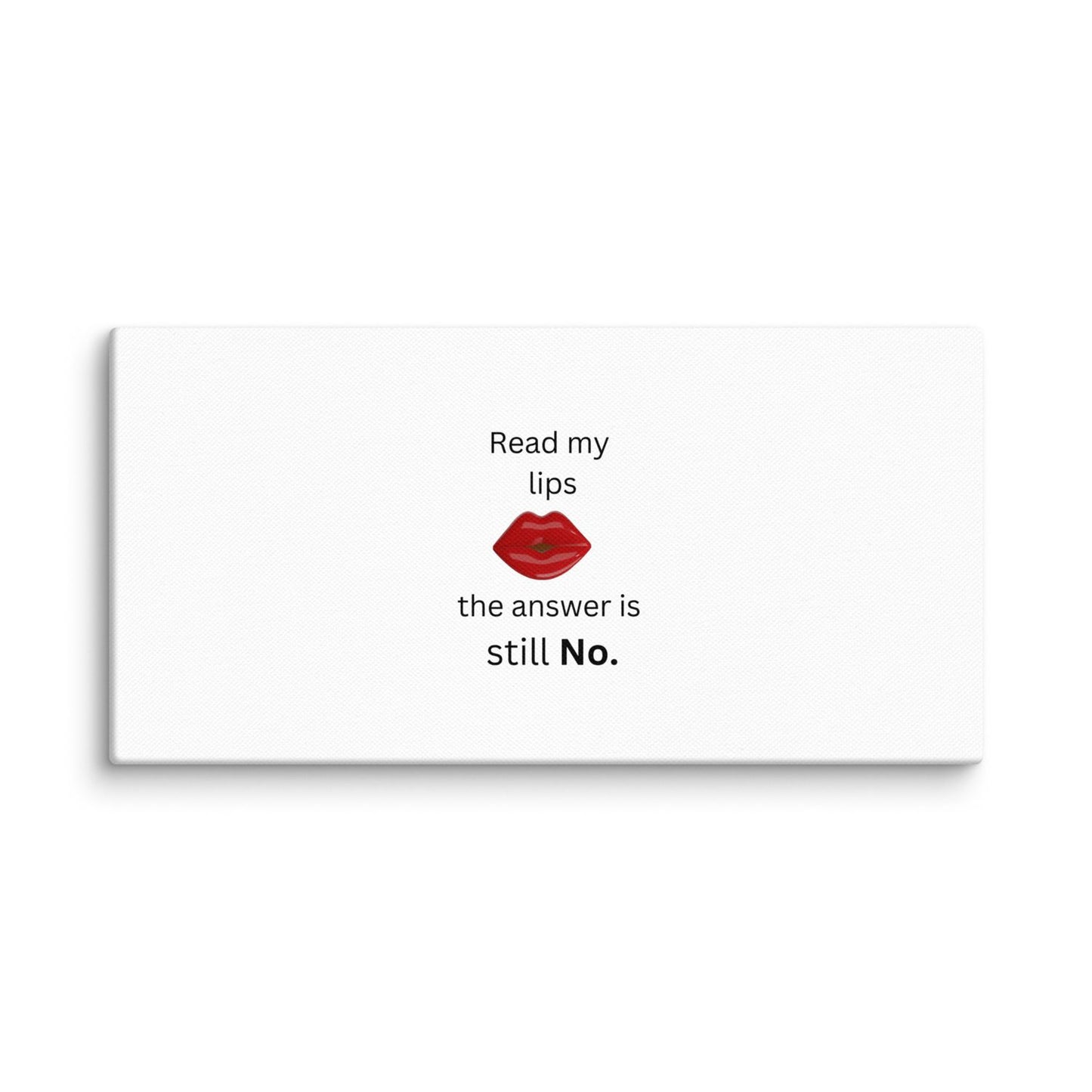 White Canvas Lips - 10×20