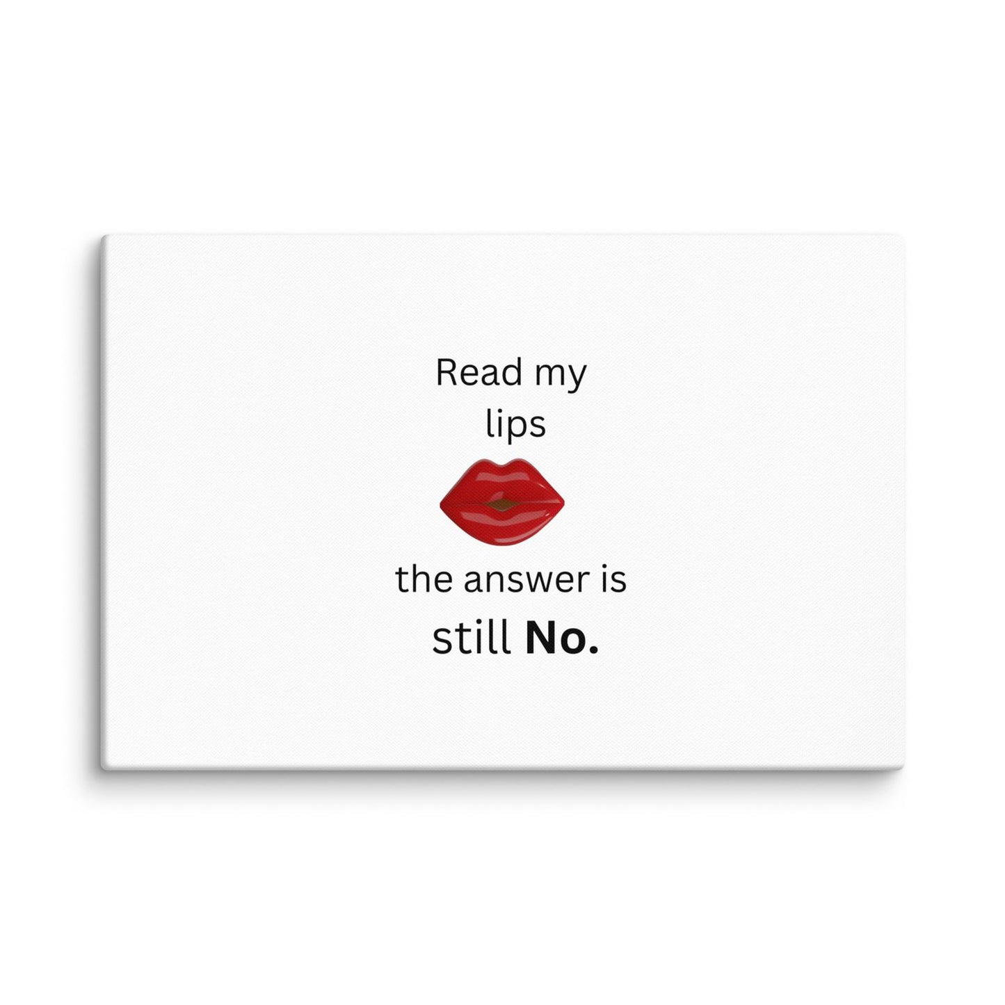 White Canvas Lips - 16×24