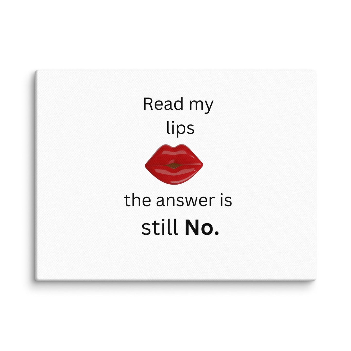 White Canvas Lips - 9×12