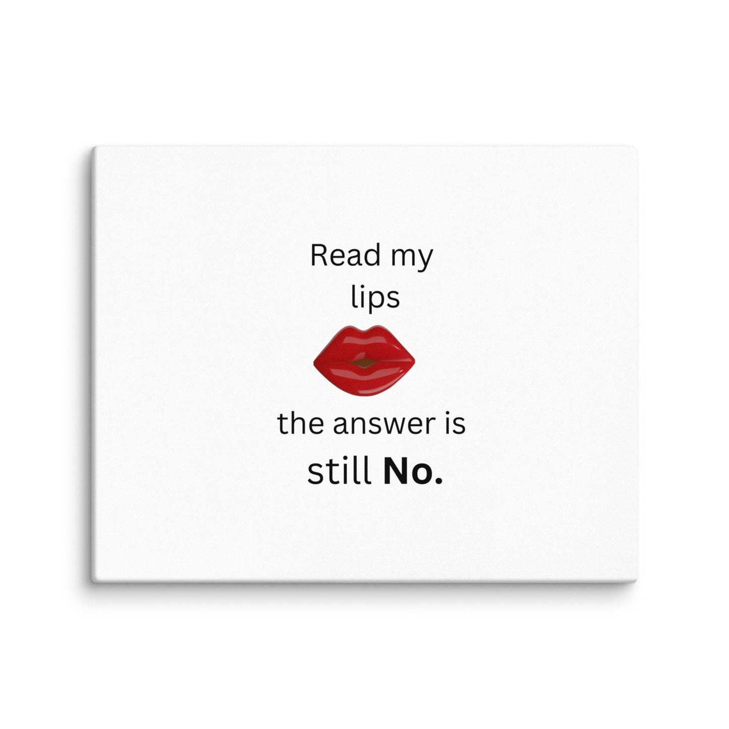 White Canvas Lips - 16×20