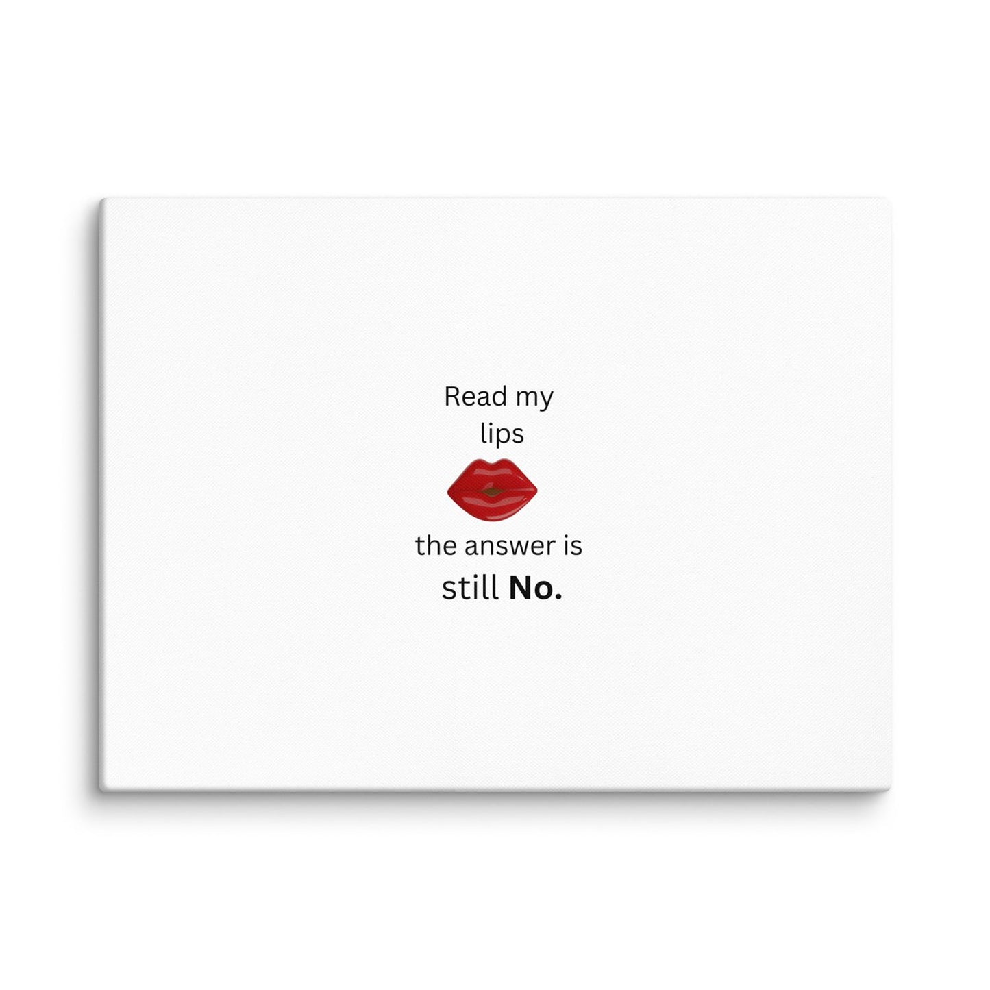 White Canvas Lips - 18×24