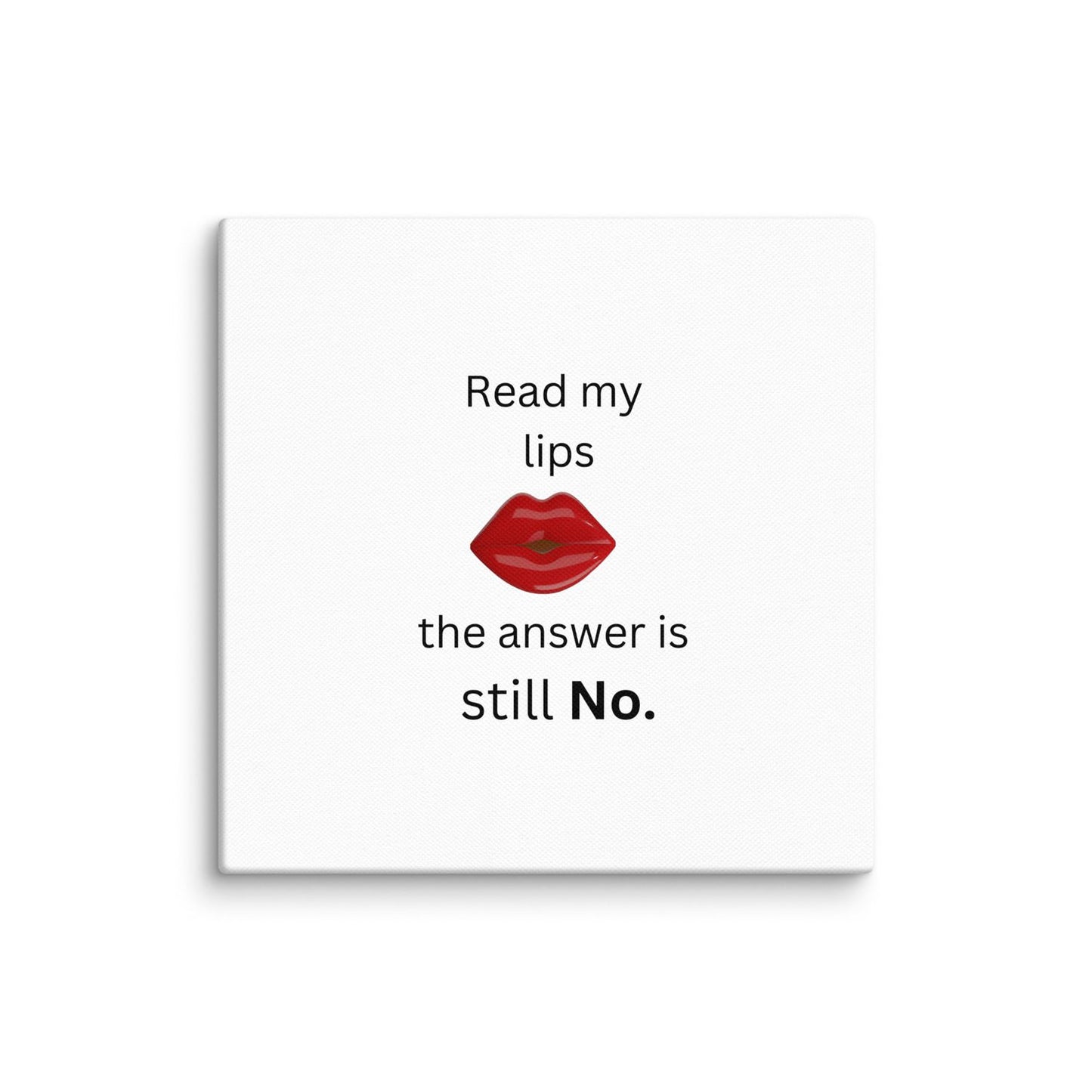 White Canvas Lips - 10×10