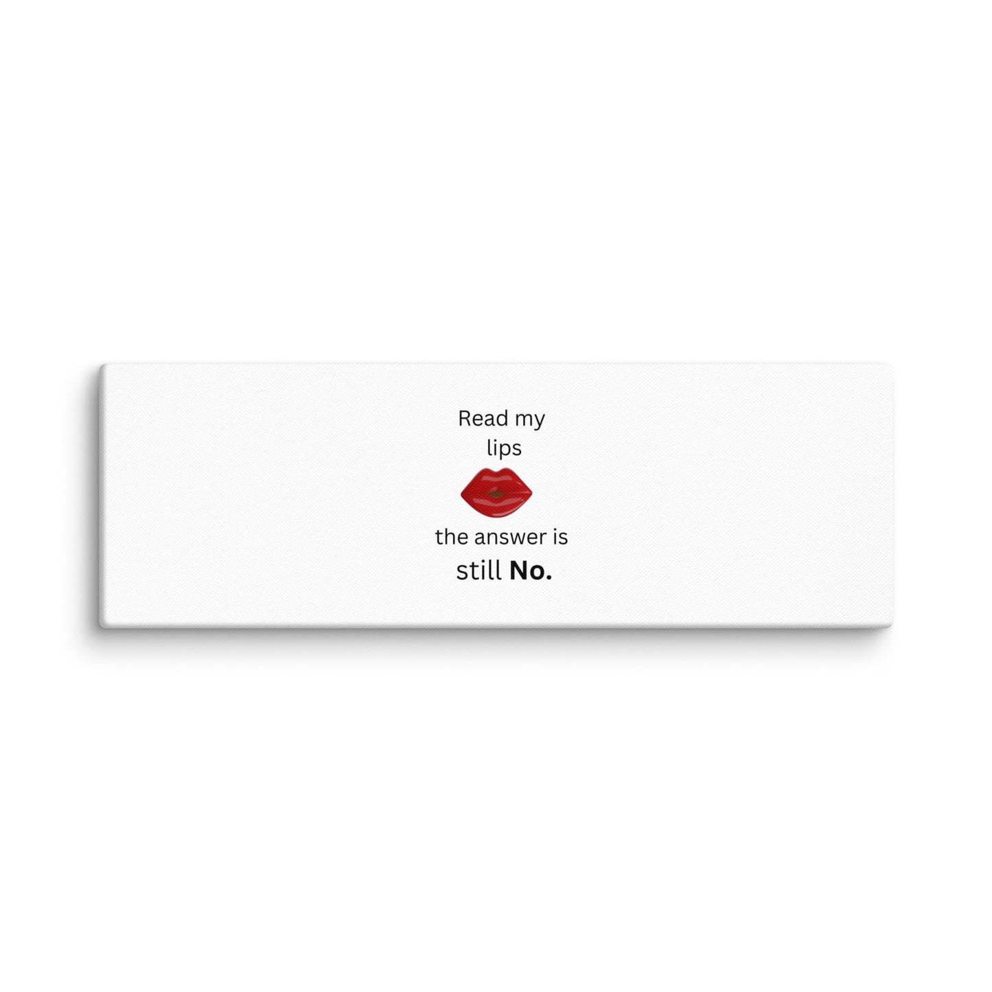 White Canvas Lips - 12×36