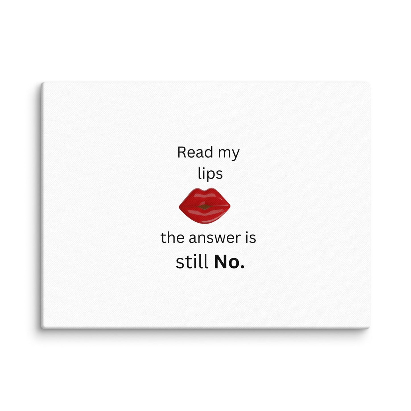 White Canvas Lips - 12×16