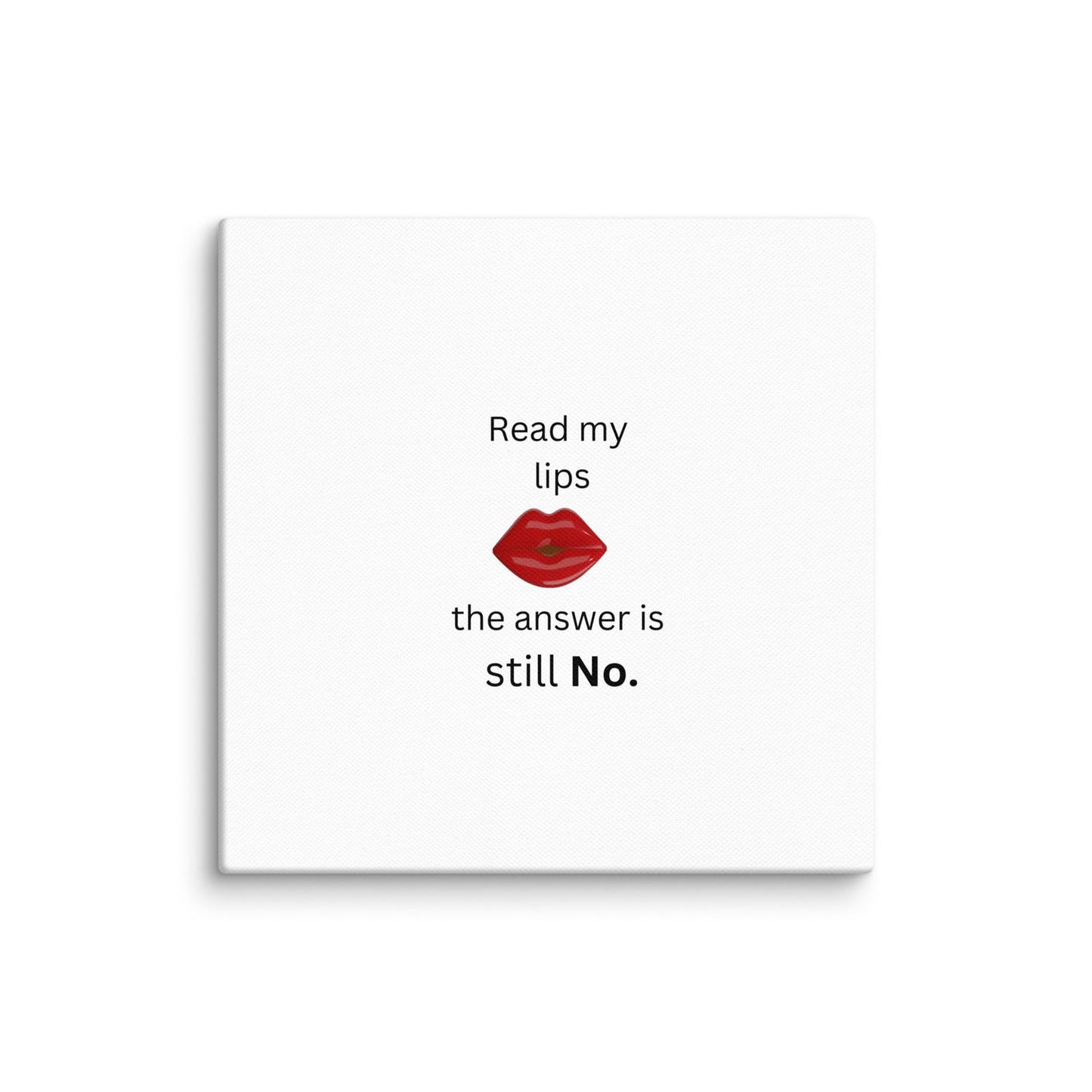 White Canvas Lips - 16×16