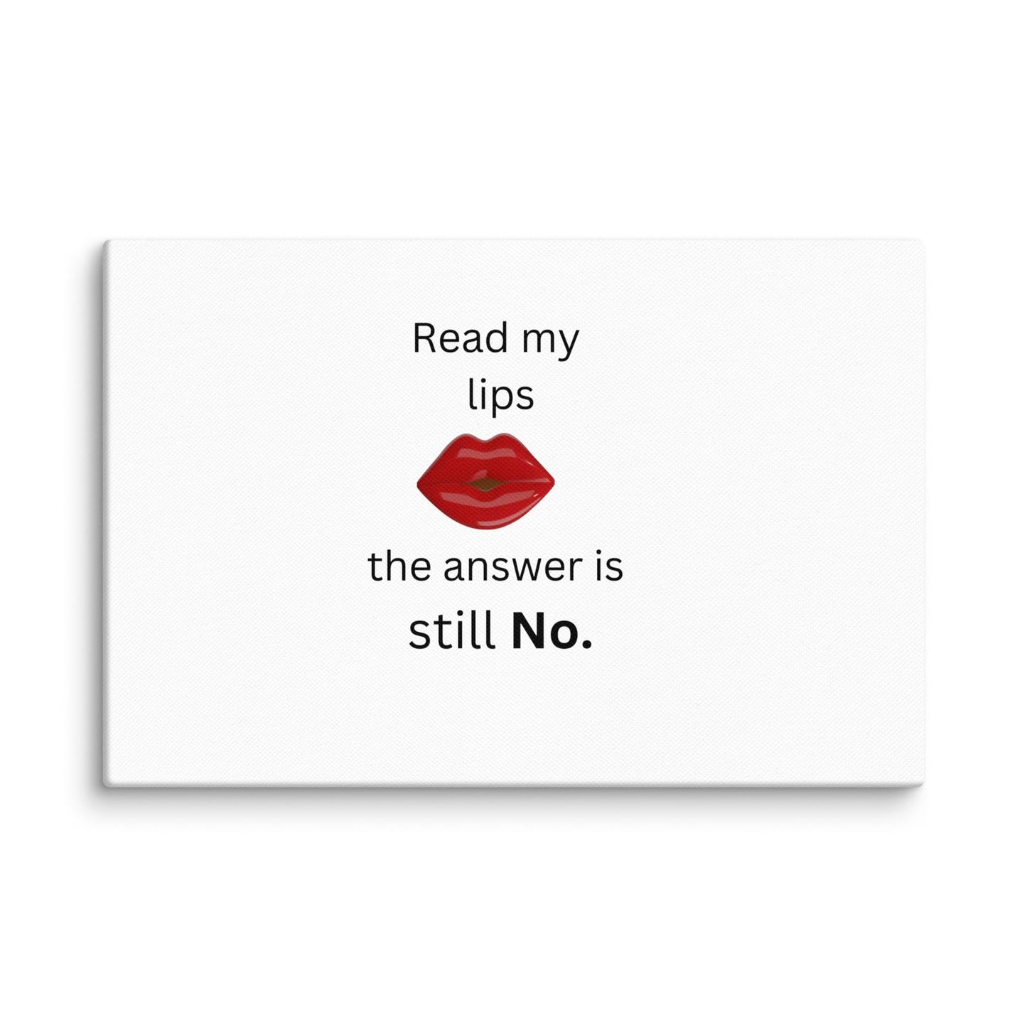 White Canvas Lips - 8x12