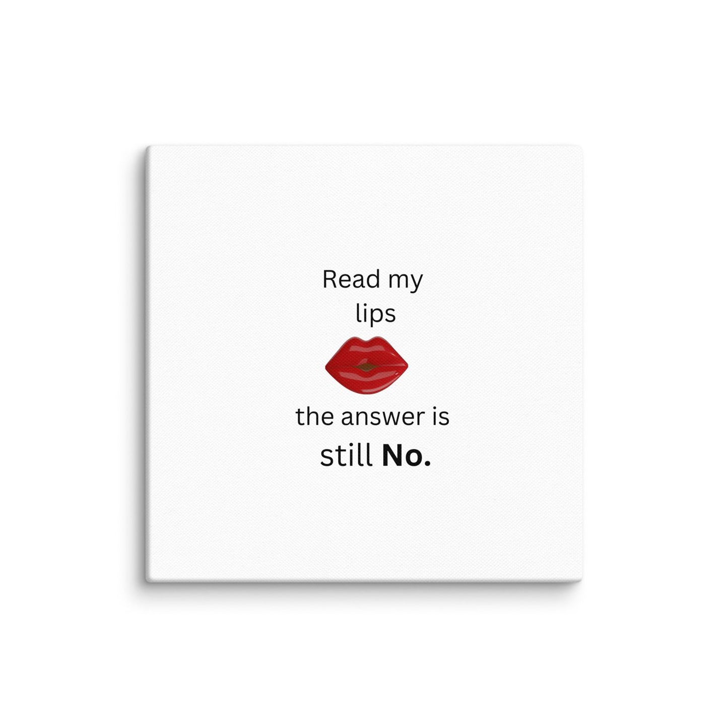 White Canvas Lips - 12×12