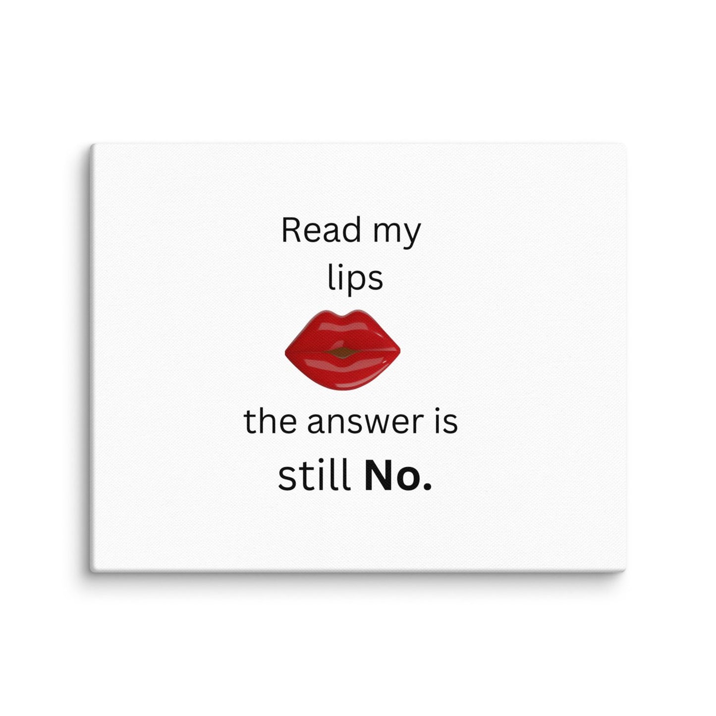 White Canvas Lips - 8×10