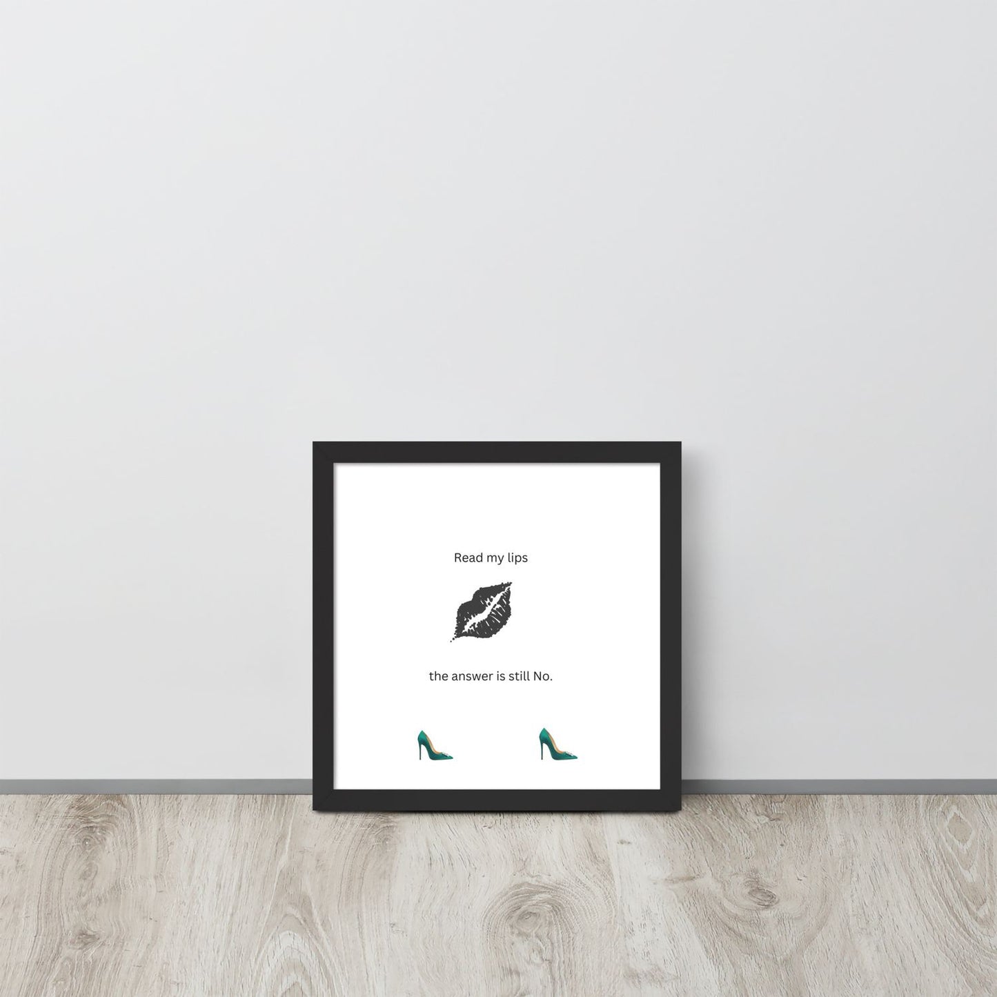 Black Framed Phot Paper Poster - Black - 12×12