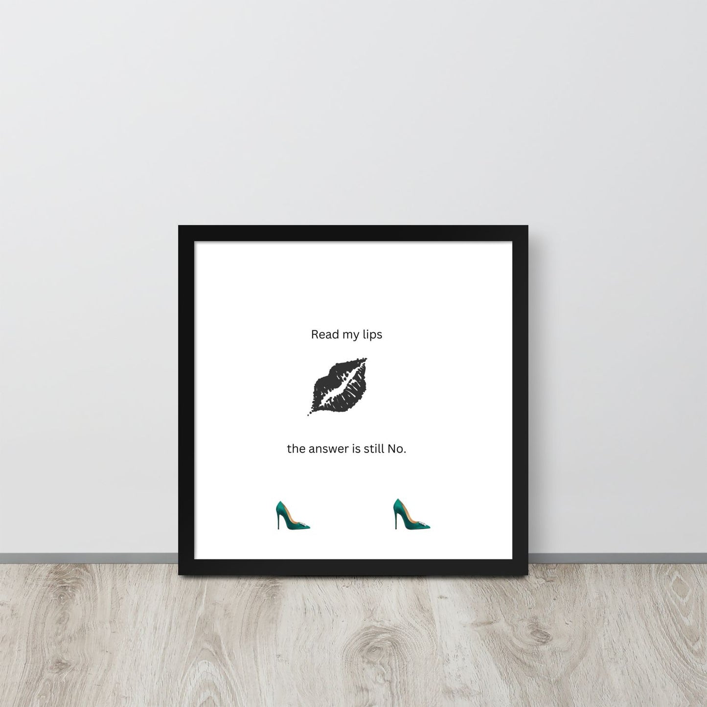 Black Framed Phot Paper Poster - Black - 16×16