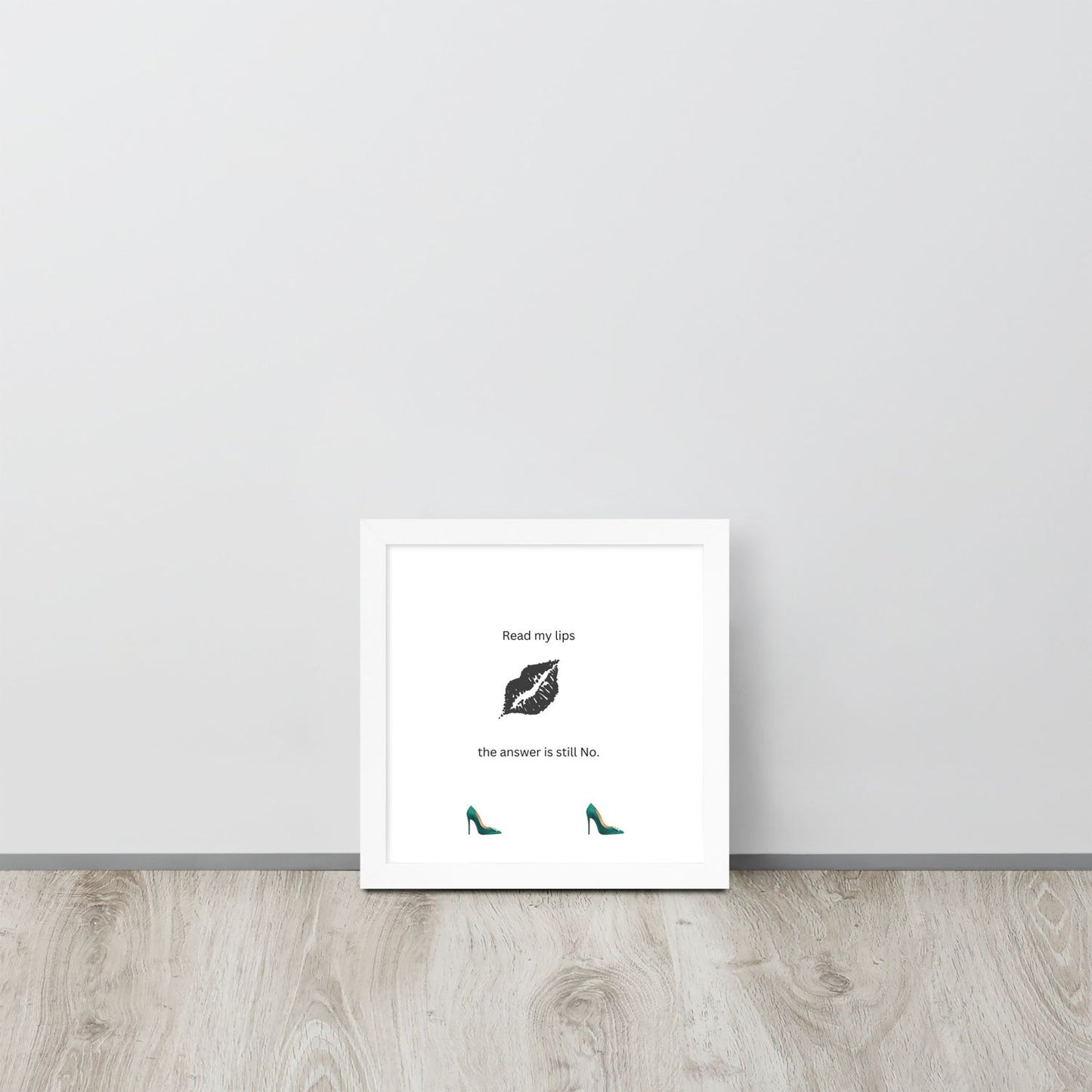 Black Framed Phot Paper Poster - White - 10×10