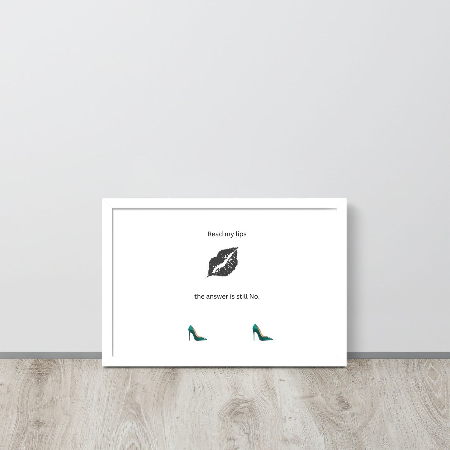 Black Framed Phot Paper Poster - White - 12×18