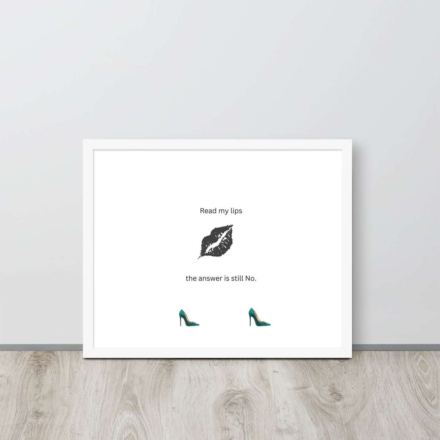 Black Framed Phot Paper Poster - White - 16×20