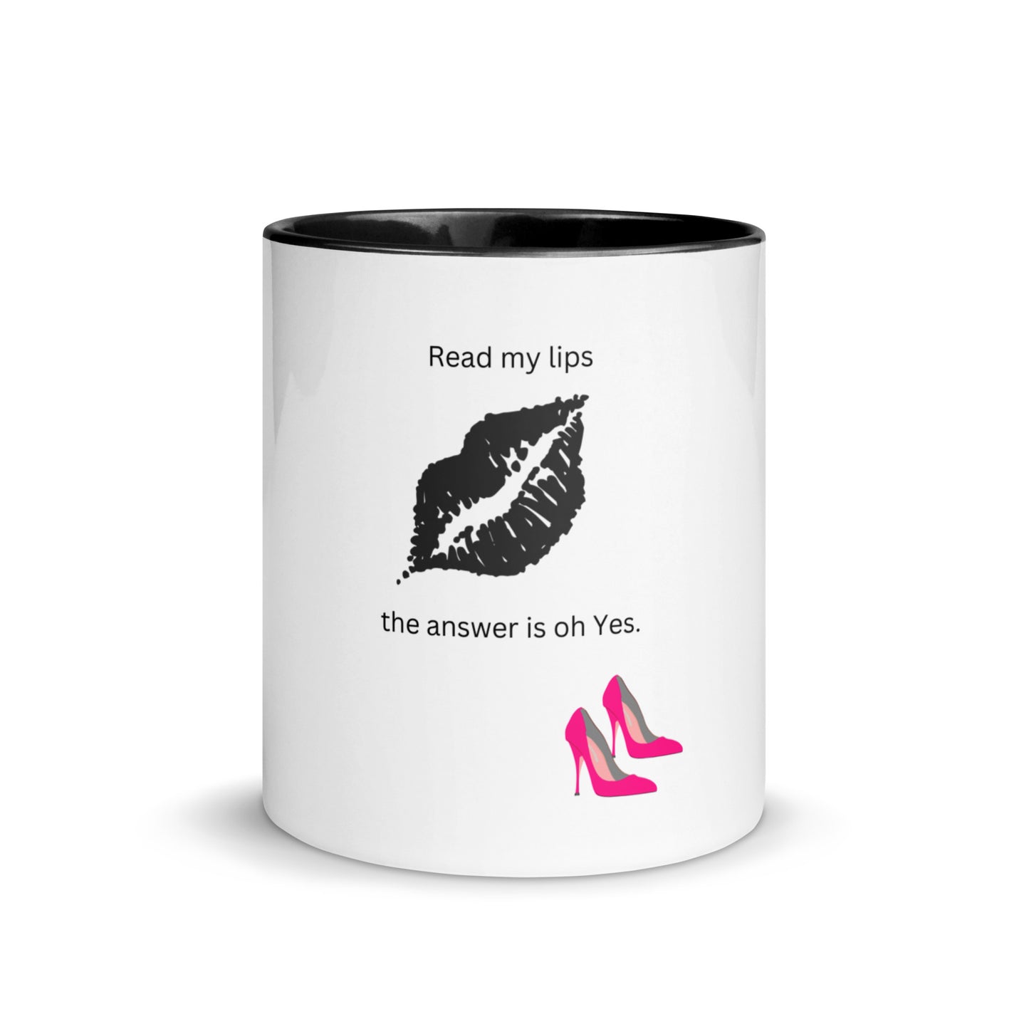 White Cup with Color Inside