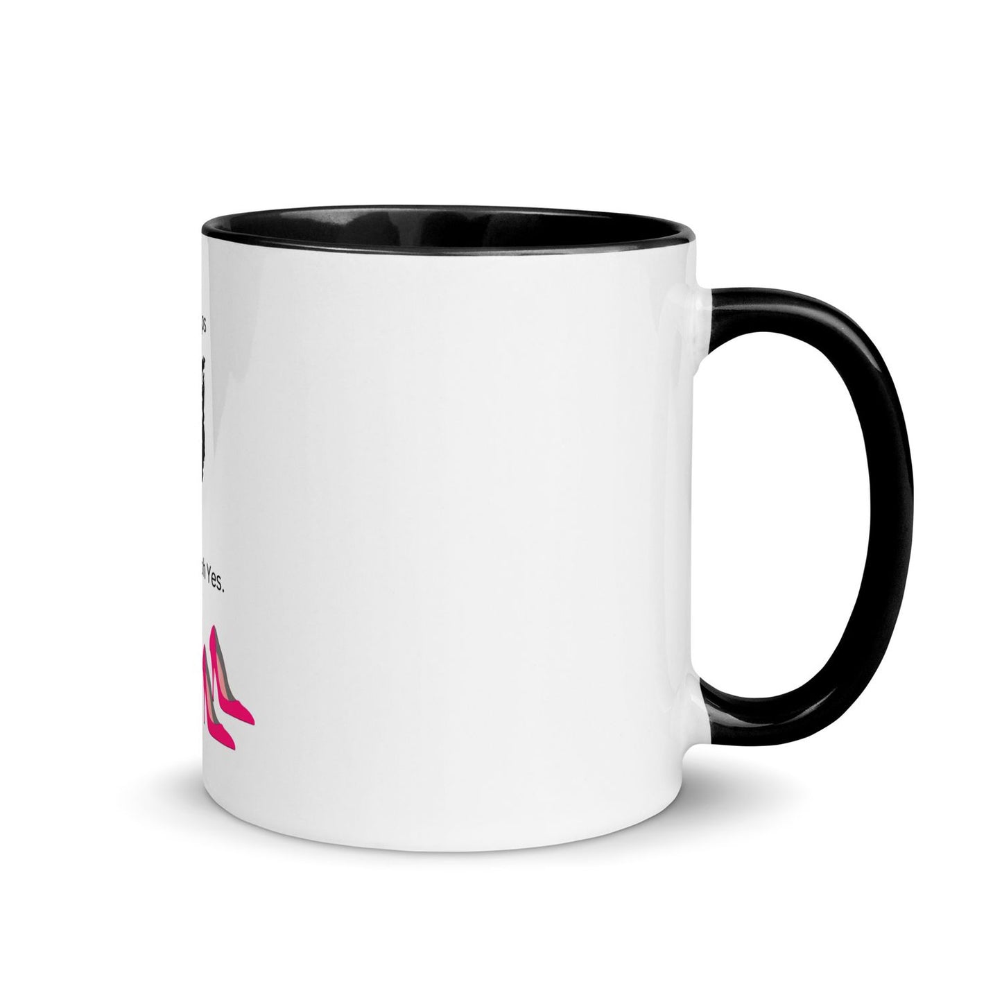 White Cup with Color Inside - Black