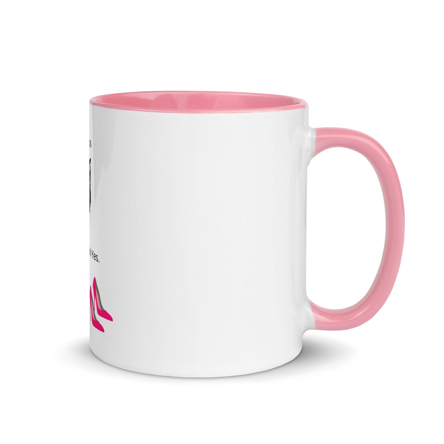 White Cup with Color Inside
