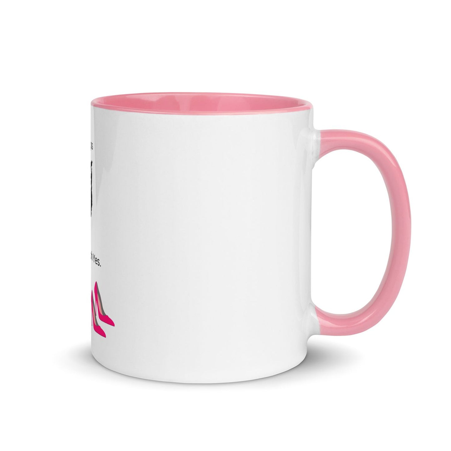 White Cup with Color Inside - Pink