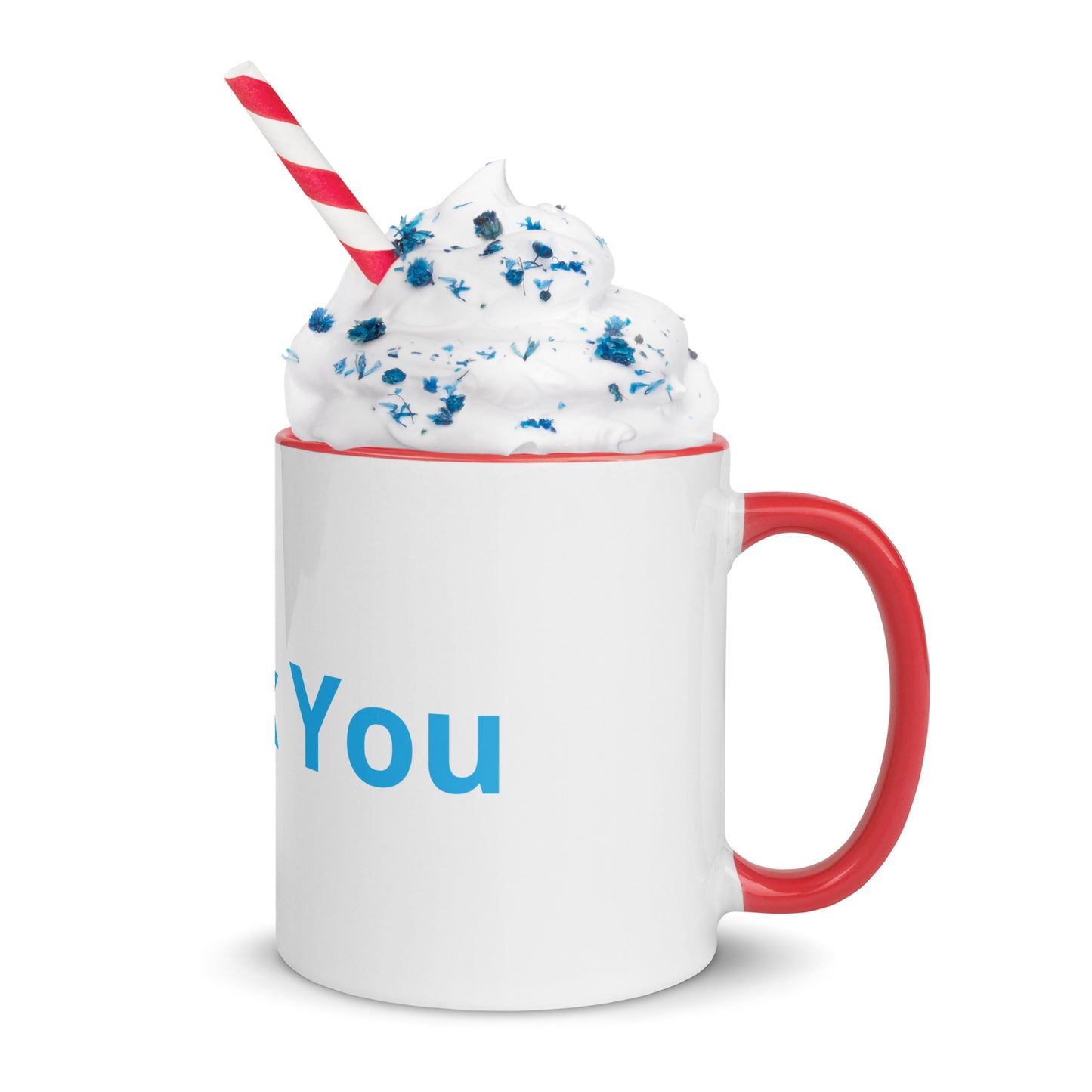 White Cup with Color Inside