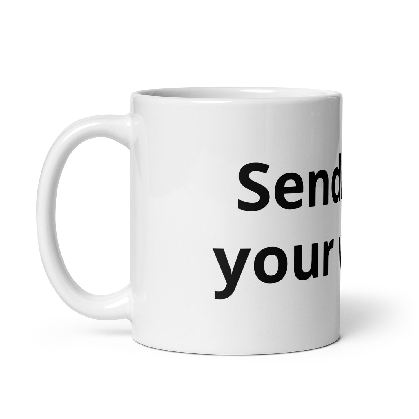 a White glossy mug