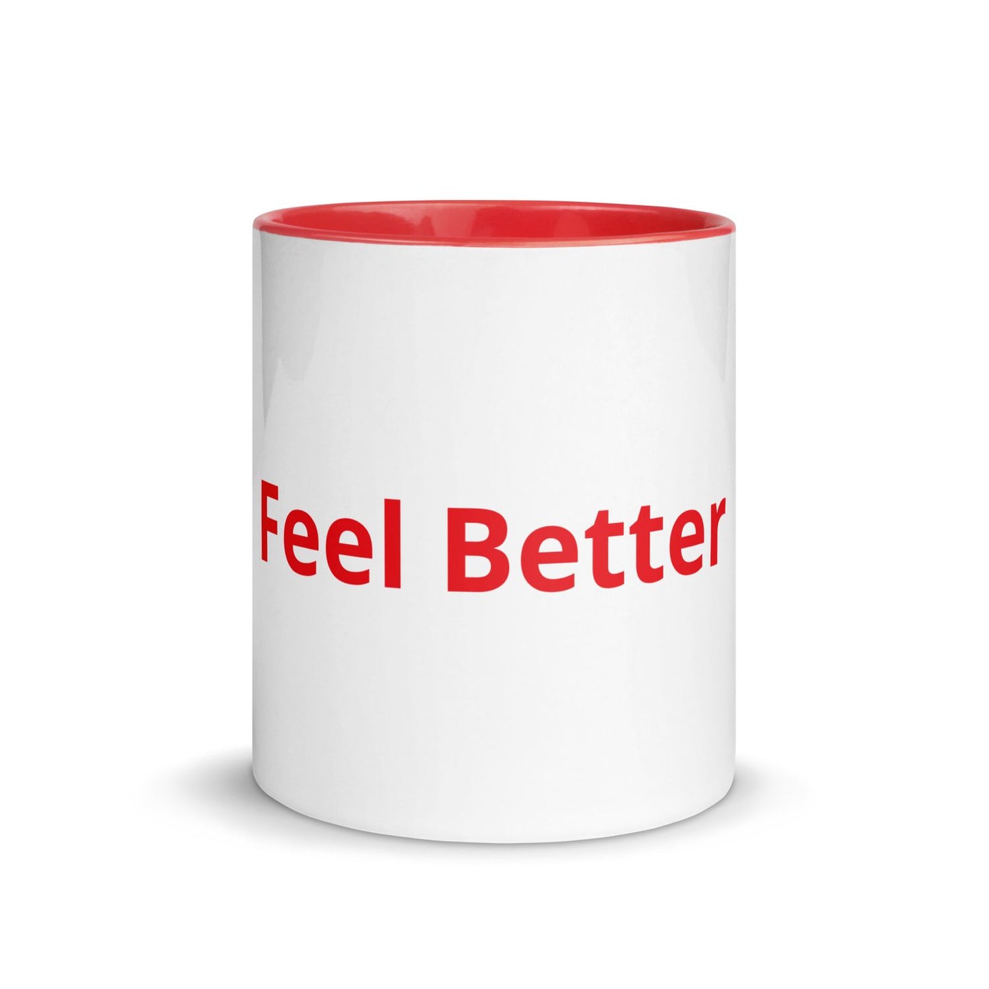 White Ceramic Cup with Red Color Inside