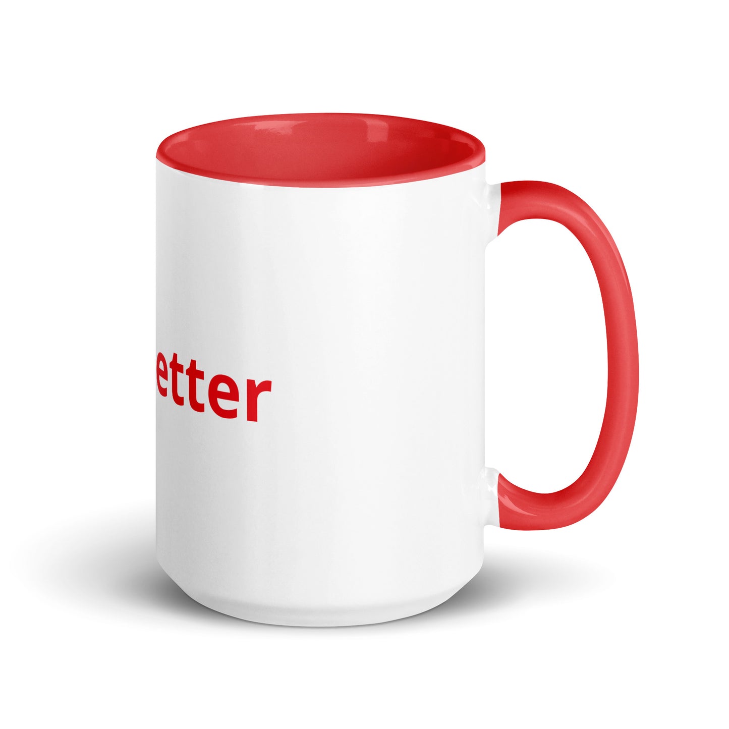 White Ceramic Cup with Red Color Inside