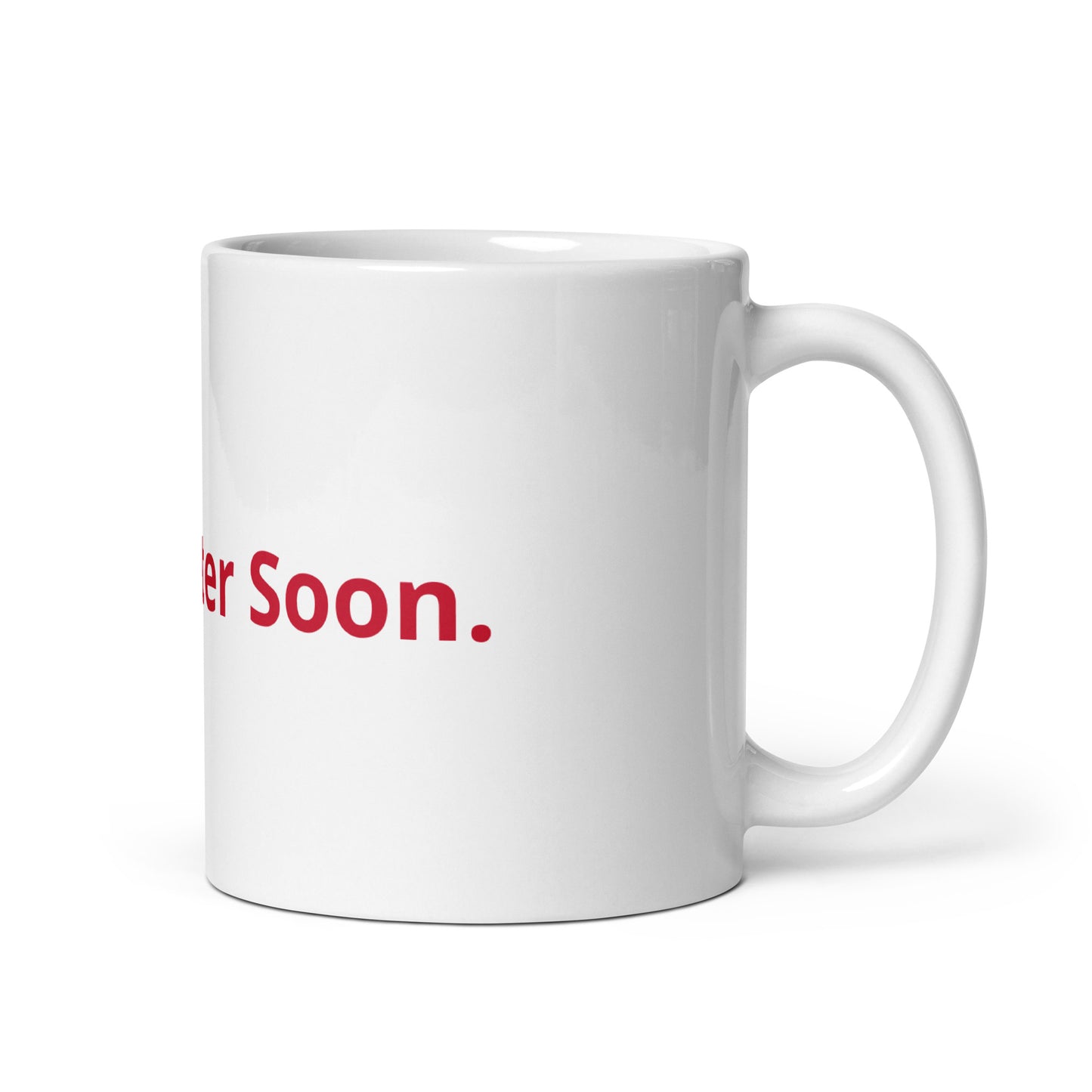 White glossy mug