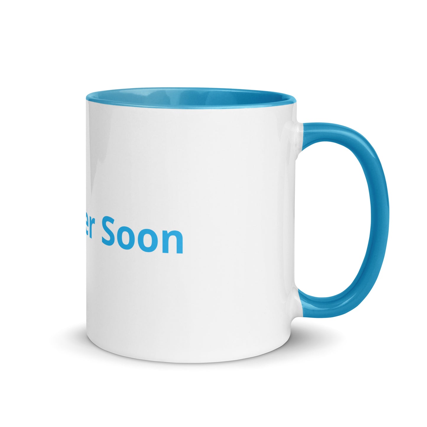 White Coffee Cup with Blue Color Inside