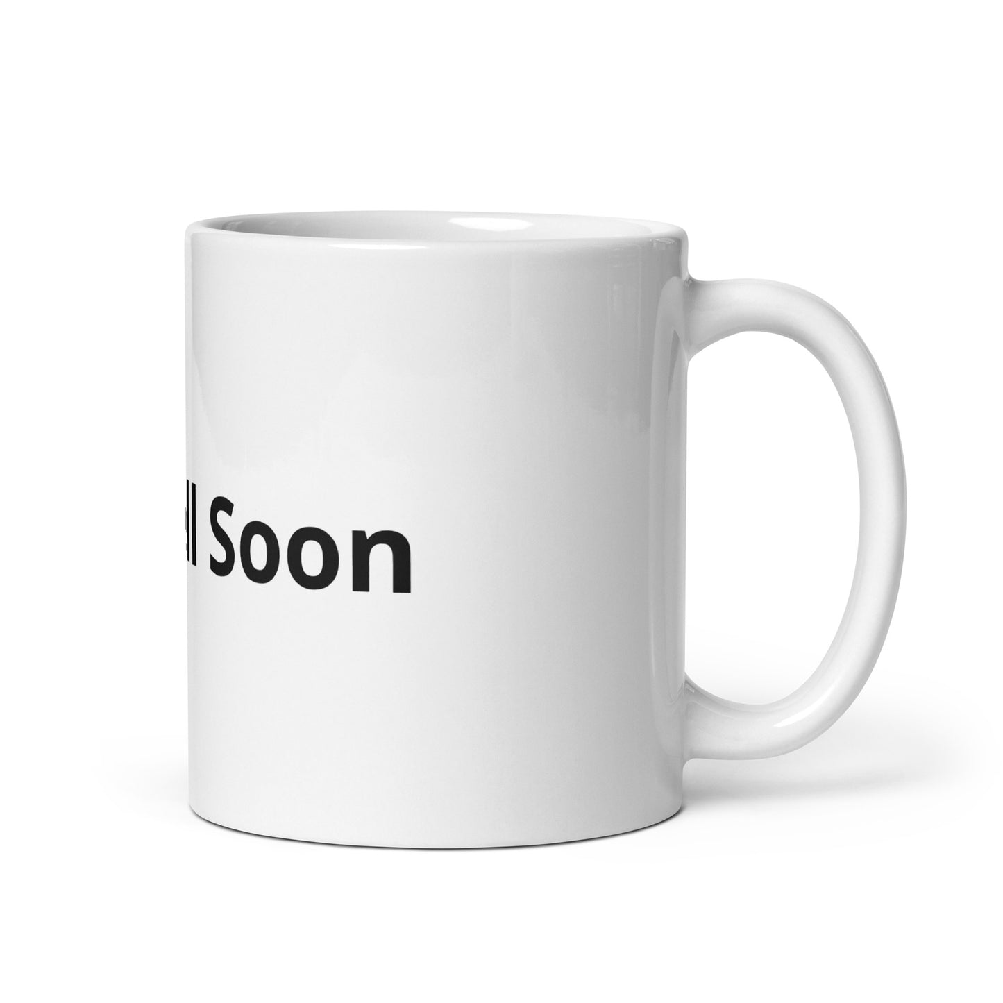White glossy mug