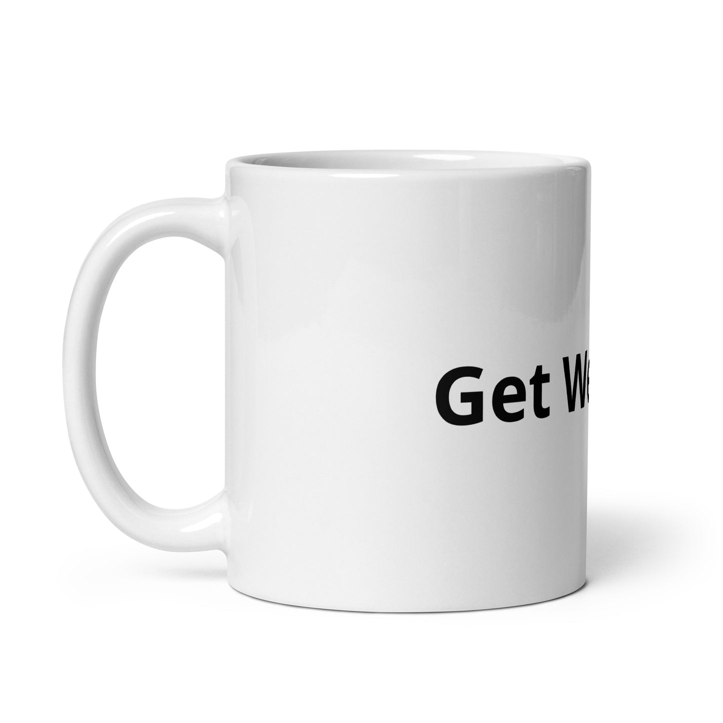 White glossy mug